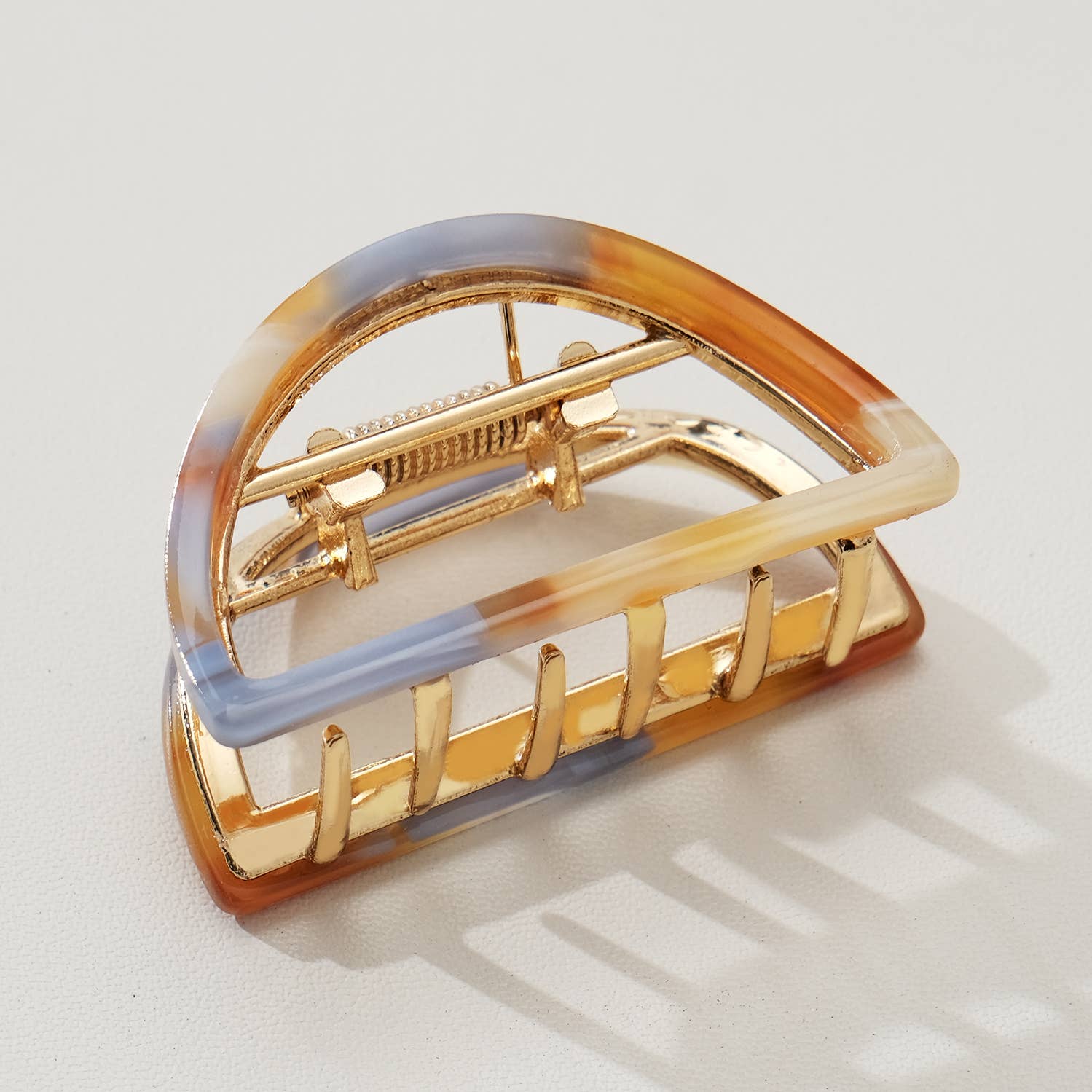 Rosalie Small Half Moon Metal Claw Clip