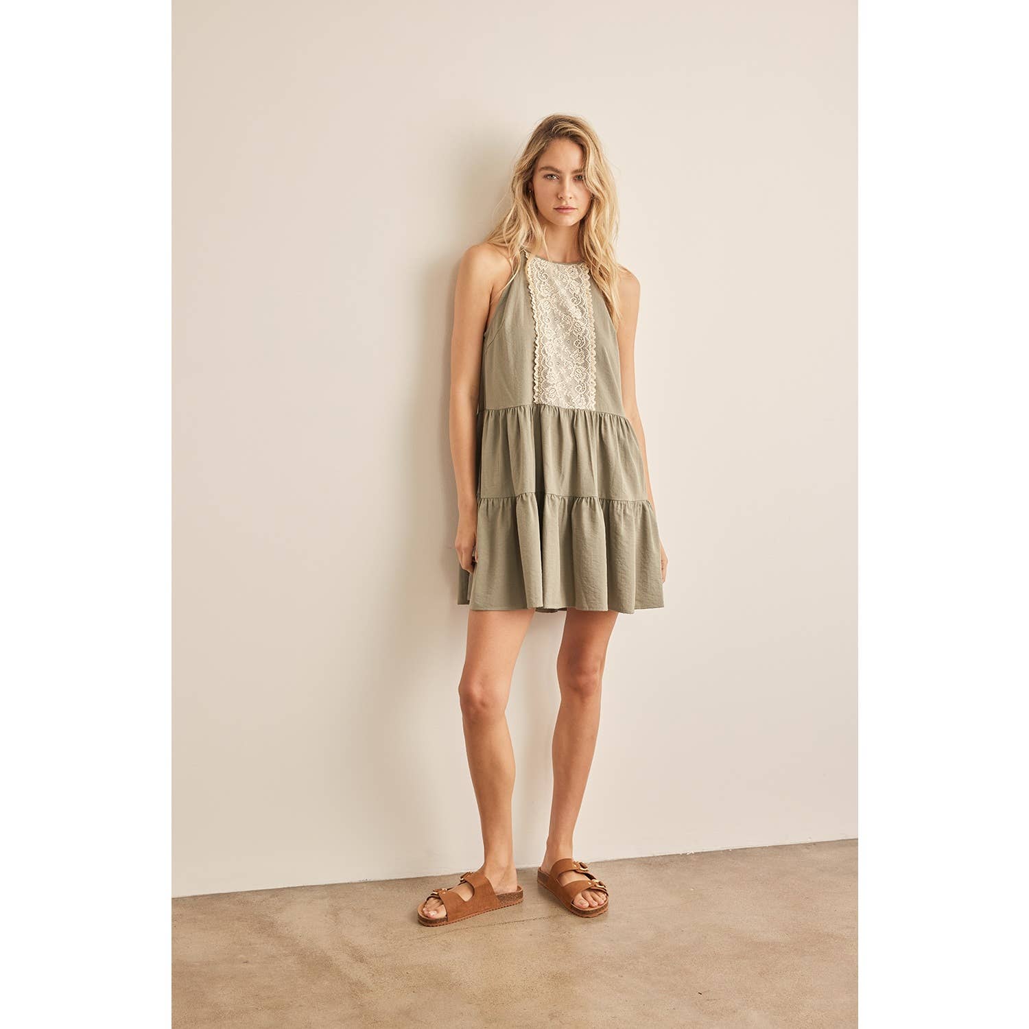 Lyla Lace Halter Mini Dress