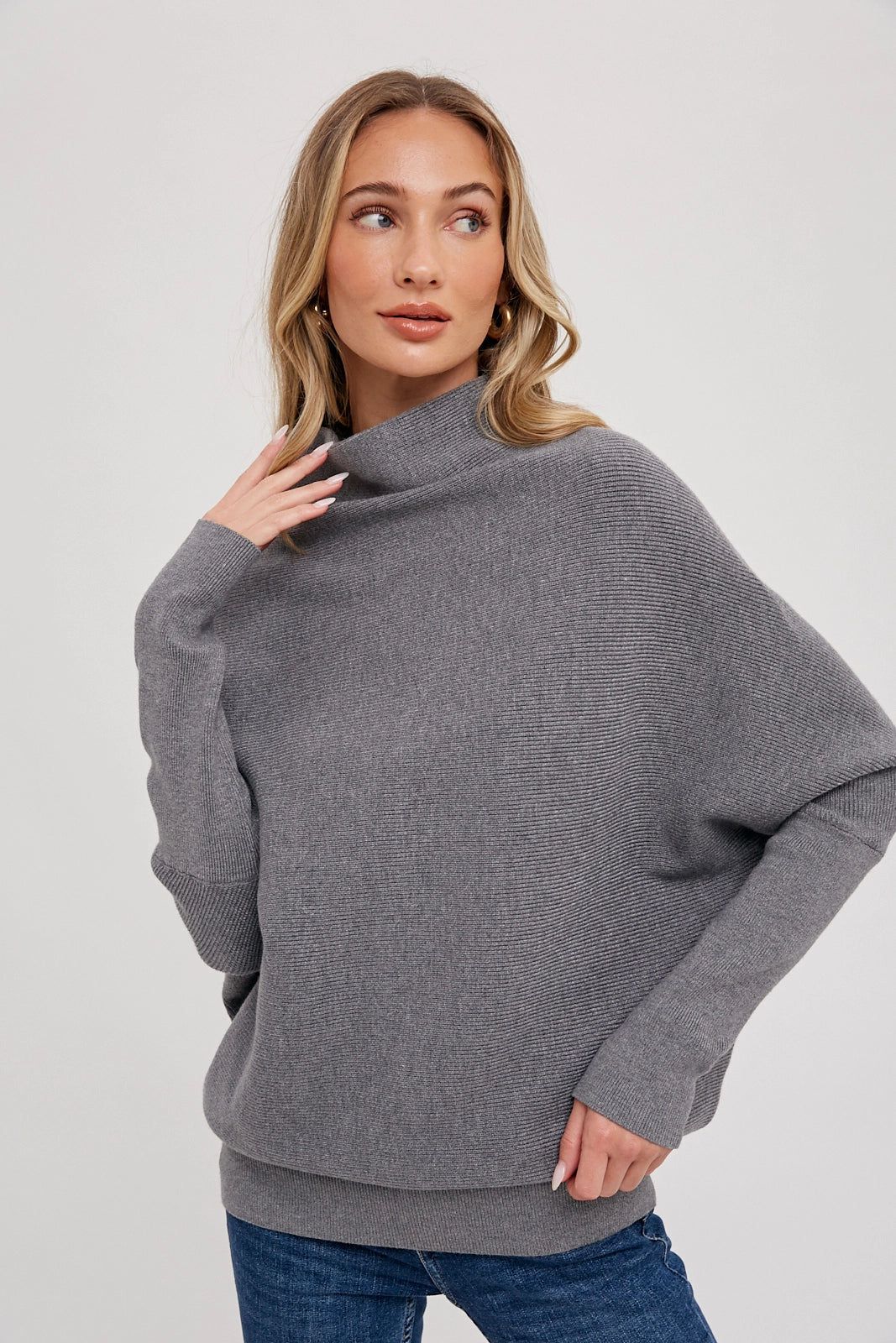 Holly Slouch Neck Dolman Sweater
