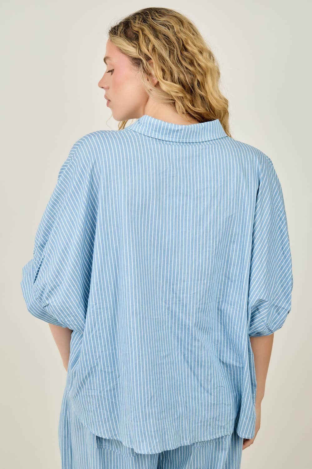 Sasha Pinstripe Button Down Top