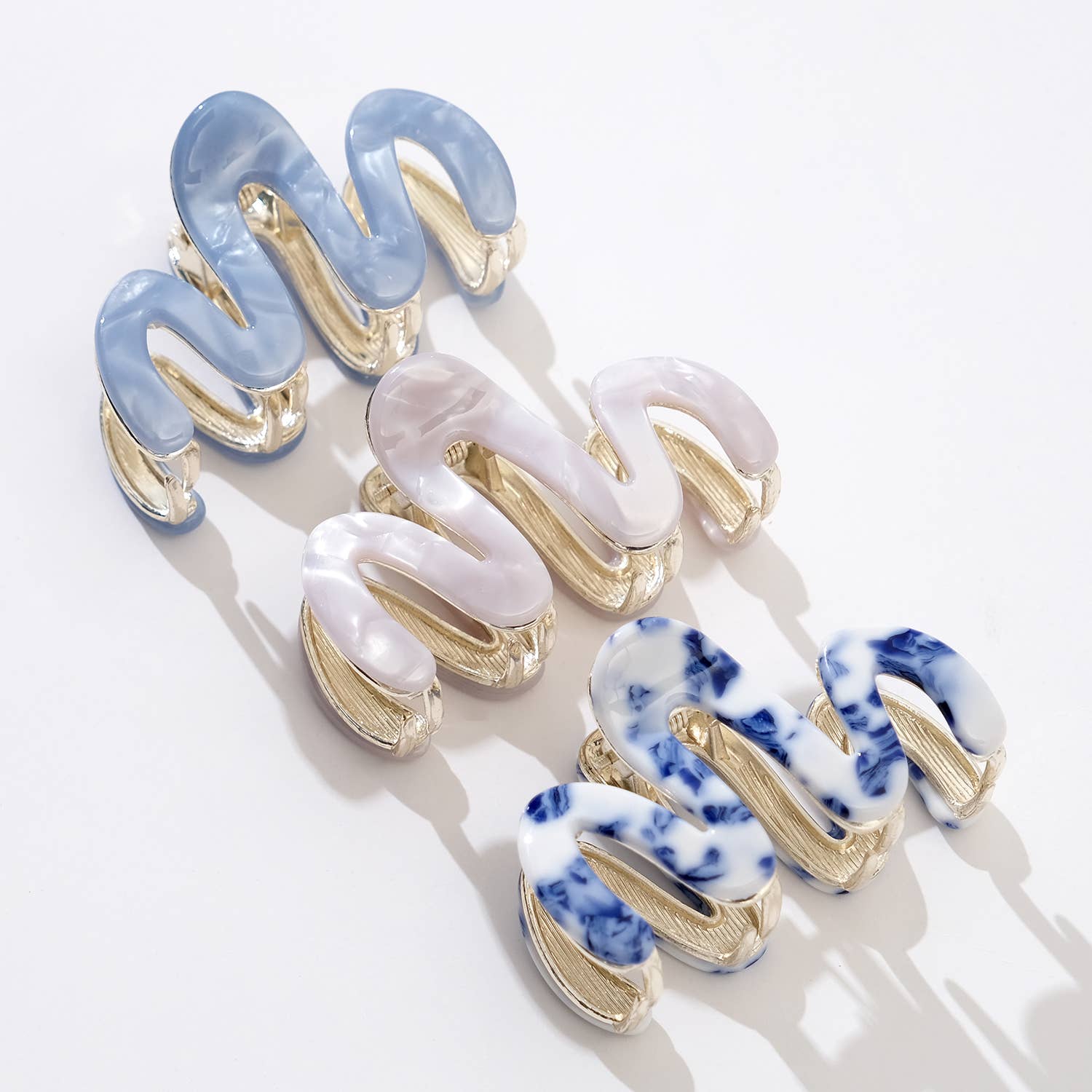 Willow Mini Coastal Metal Squiggle Claw Clip