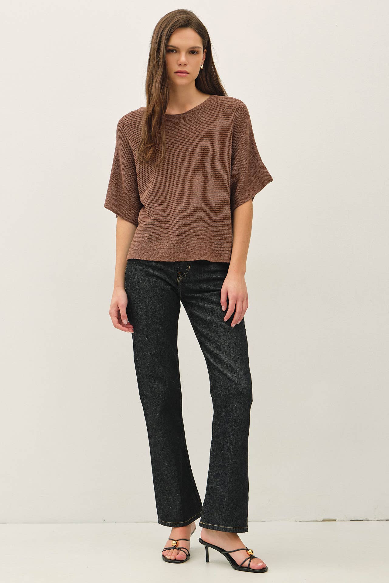 Daphne Ribbed Dolman Sweater