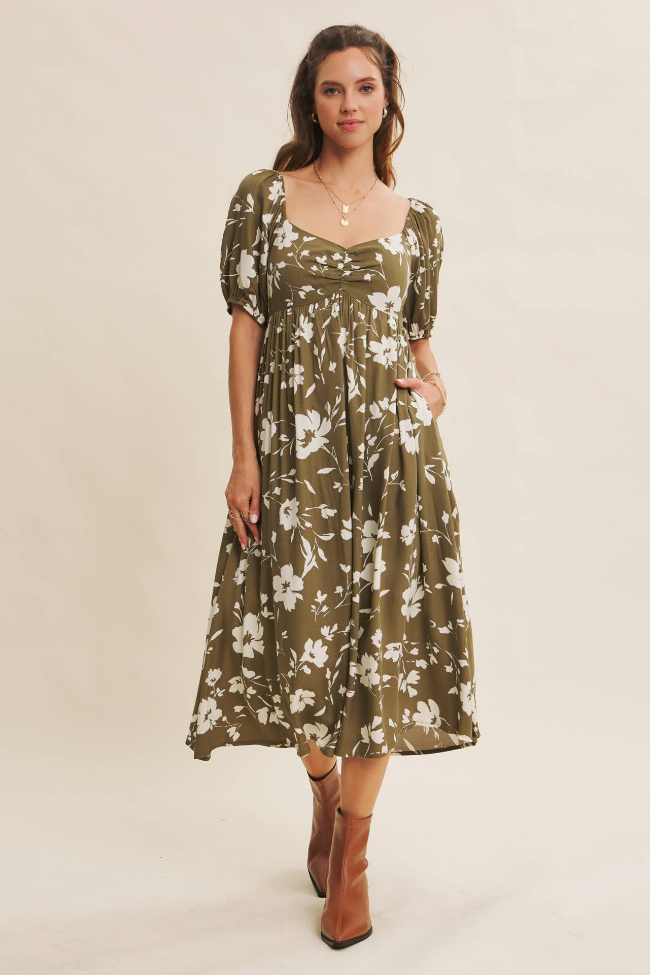 Naomi Floral Midi Dress