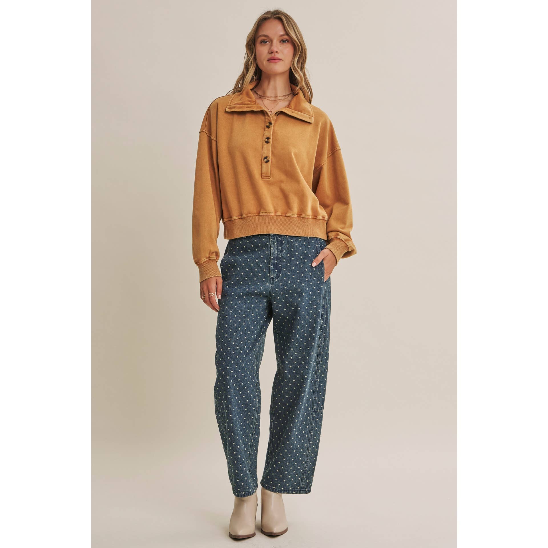 Frankie Polka Dot Barrel Jeans
