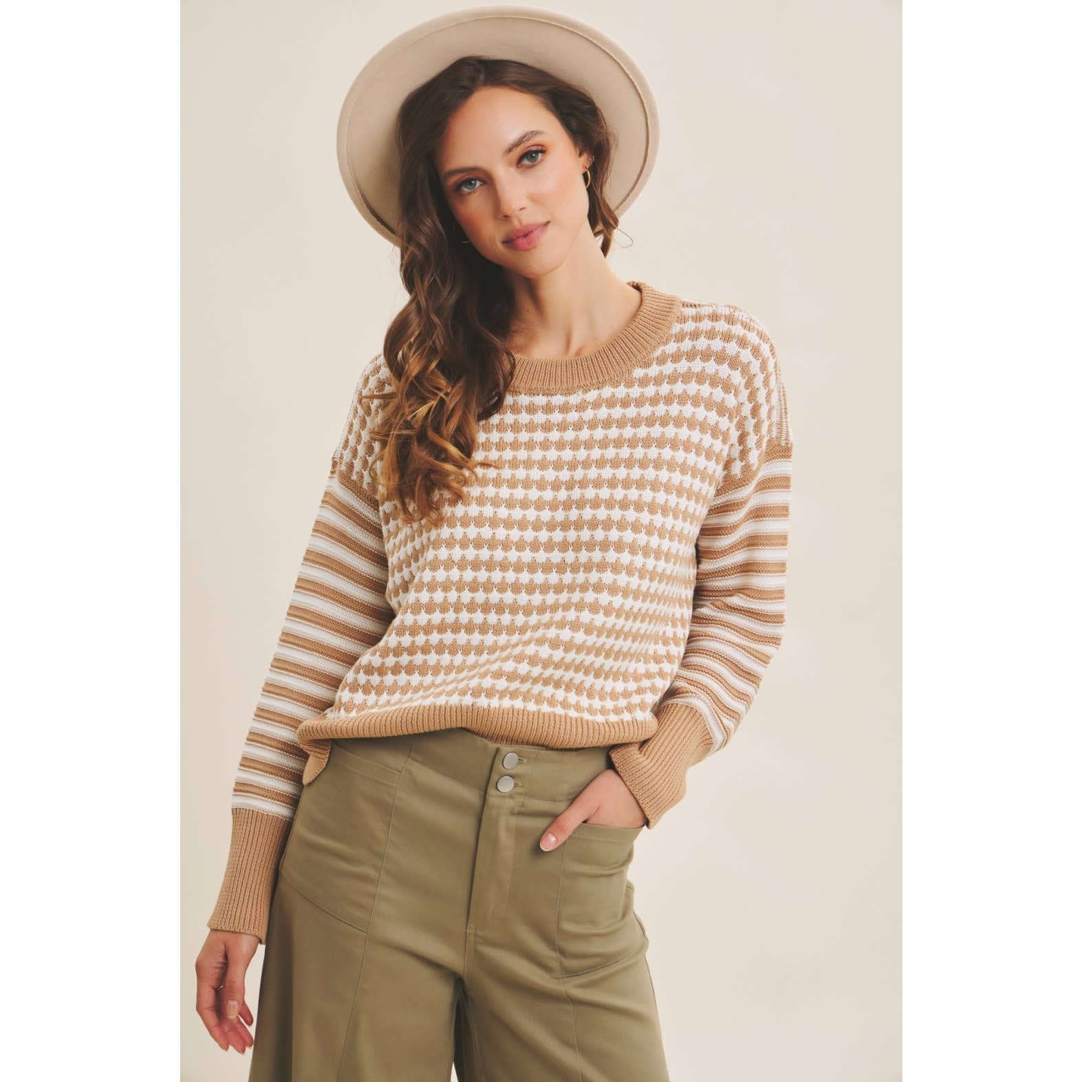 Grace Striped Crewneck Sweater