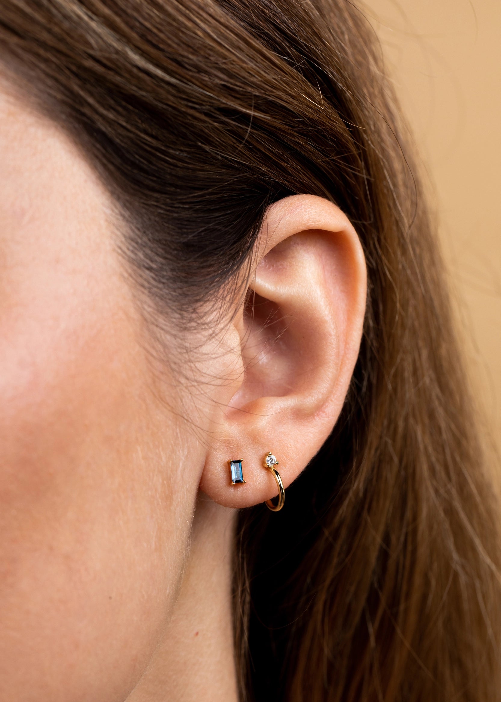 Baguette Gold Earrings