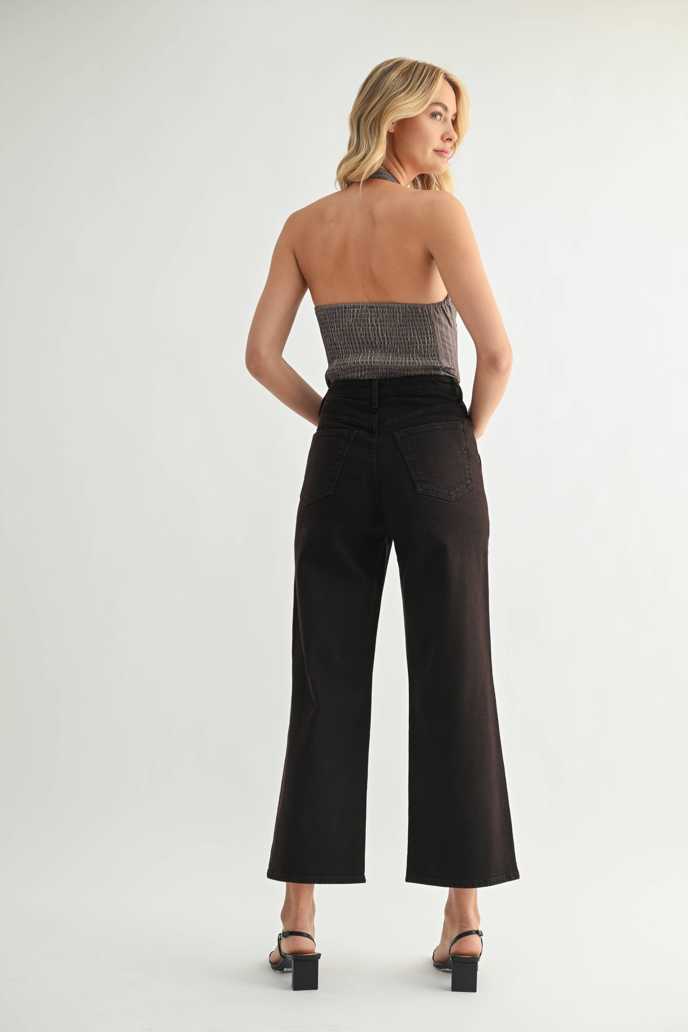 Rory Cargo Pocket Wide Leg Pant in Chocolate