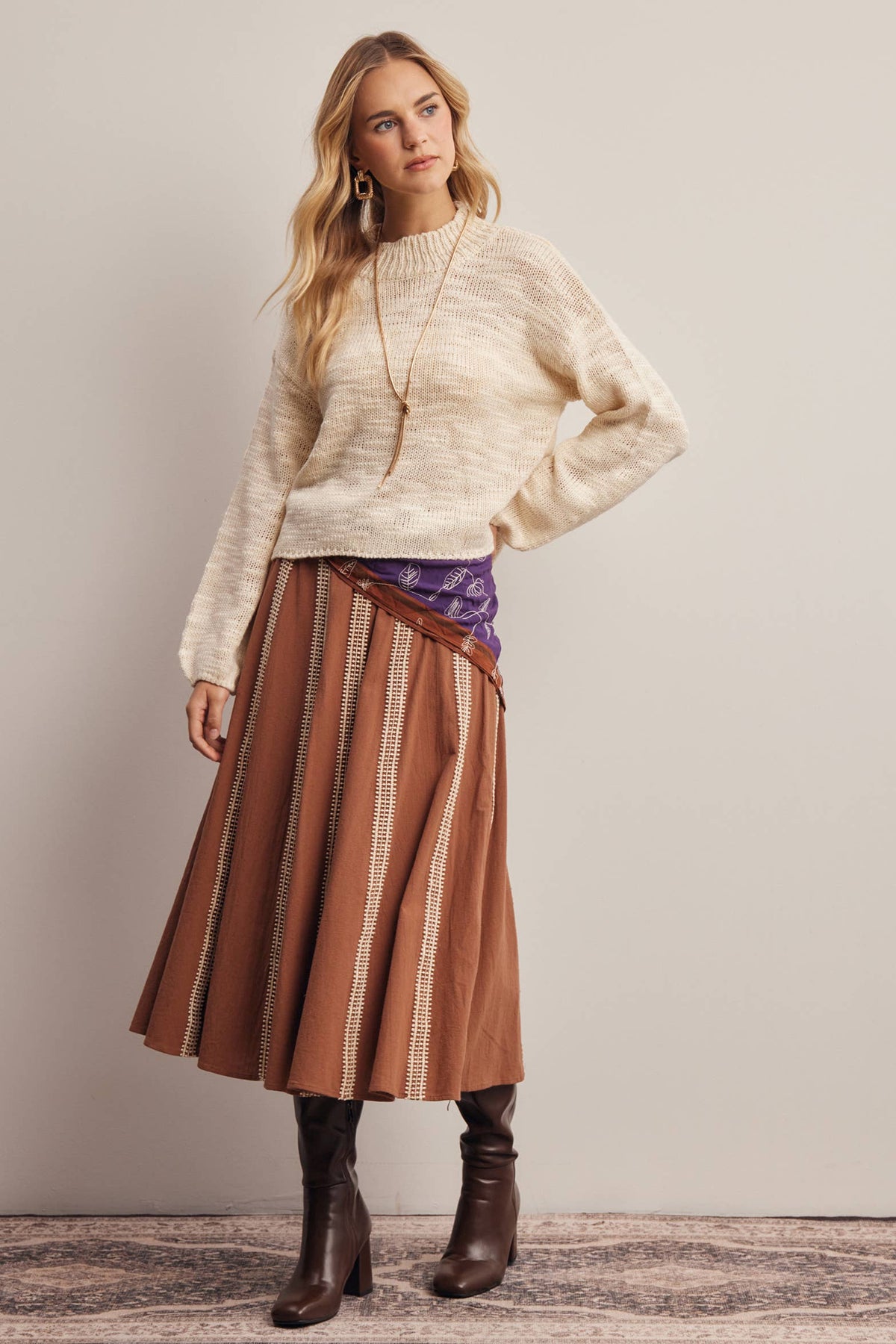 Brittany Mockneck Marled Sweater