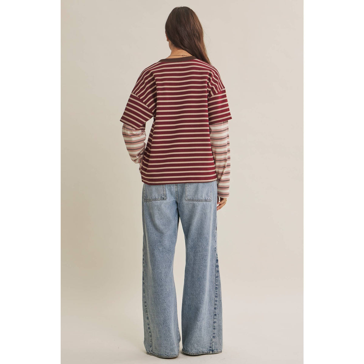 Mindy Layered Striped Top