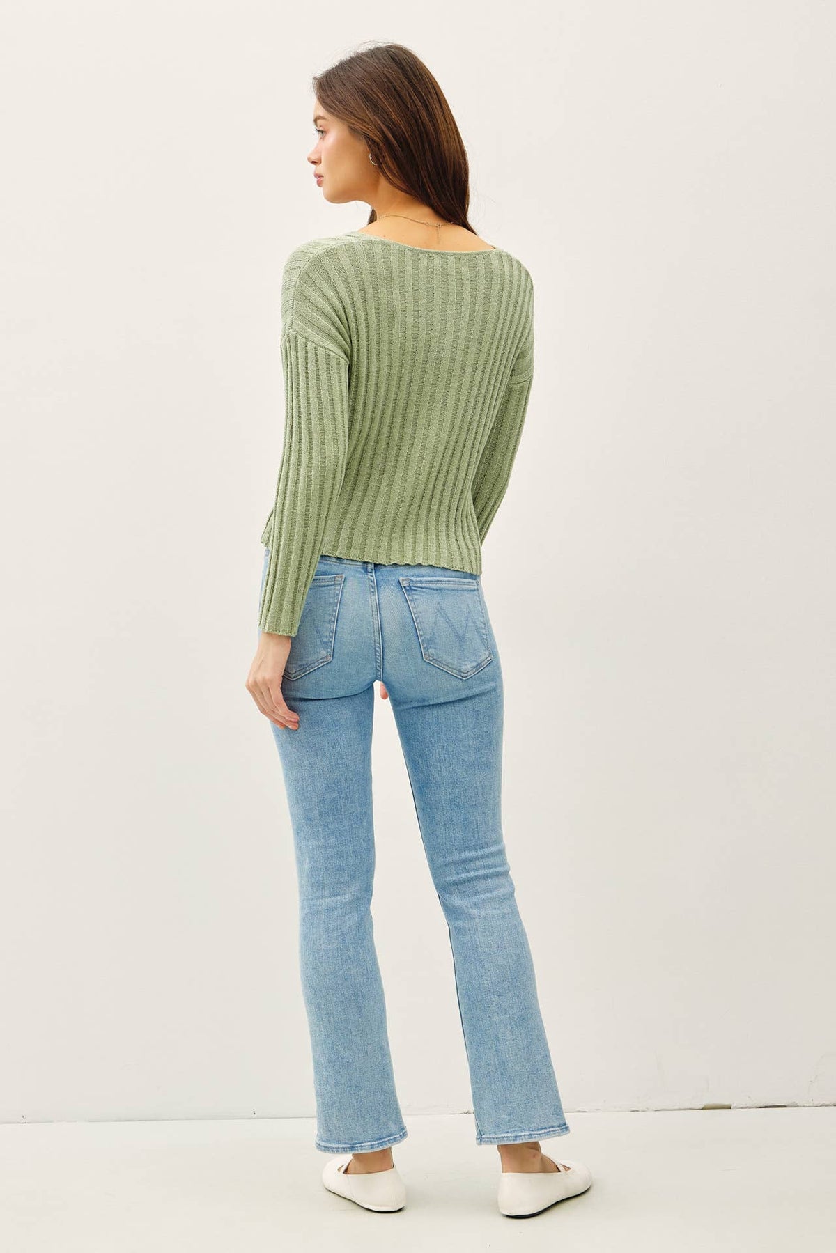 Verity Ribbed V Neck Sweater