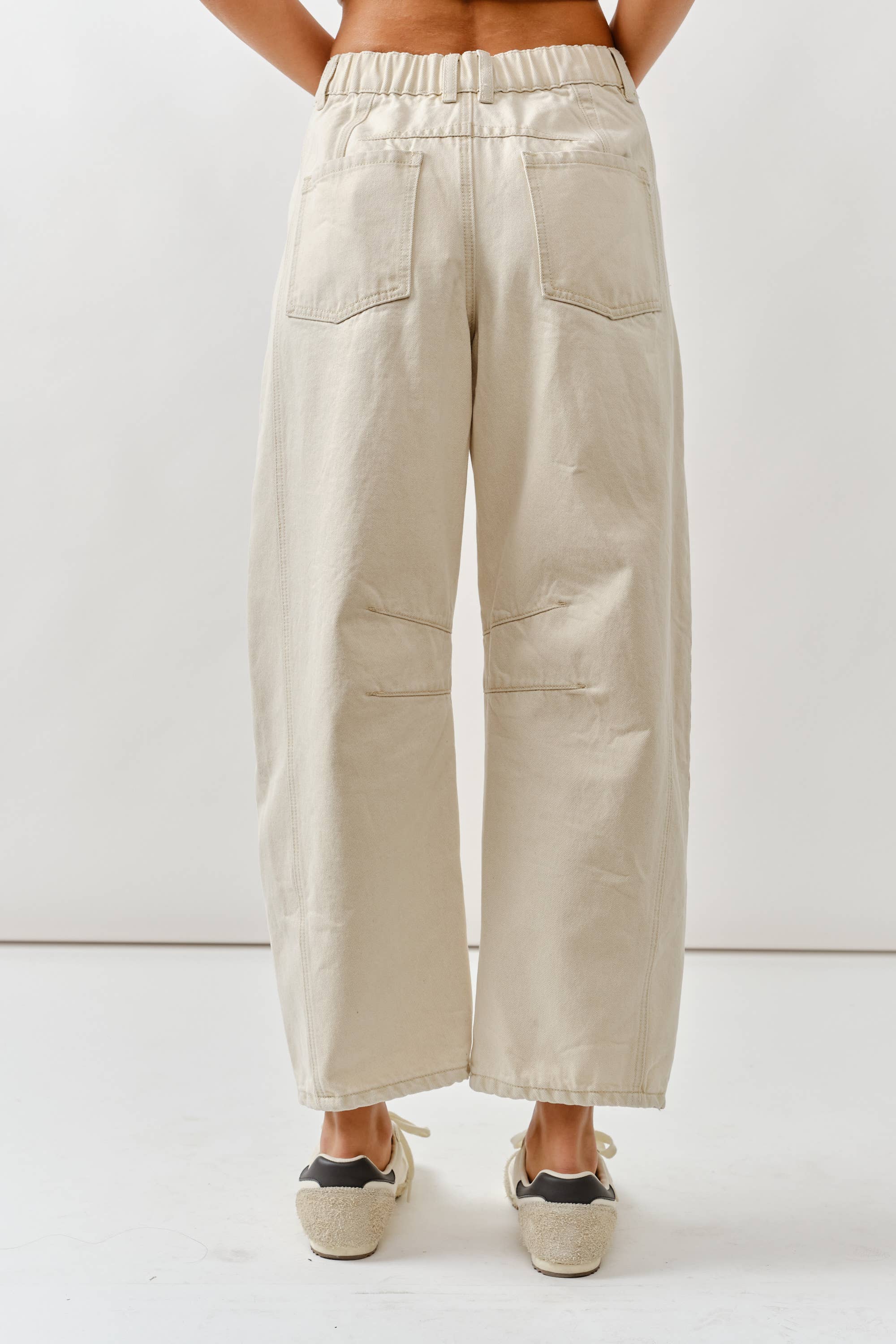 Norah Embroidered Barrel Pants