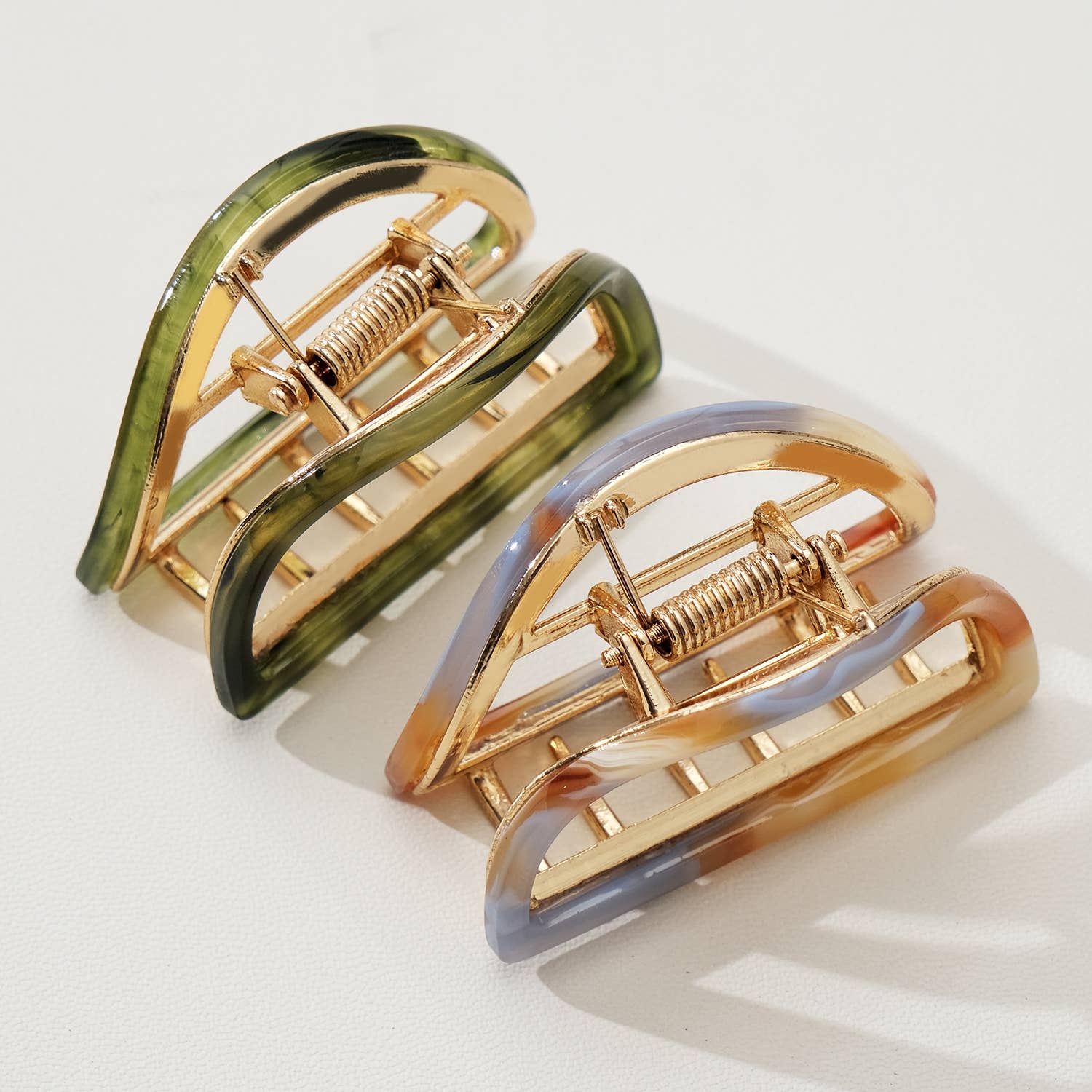 Rosalie Small Half Moon Metal Claw Clip