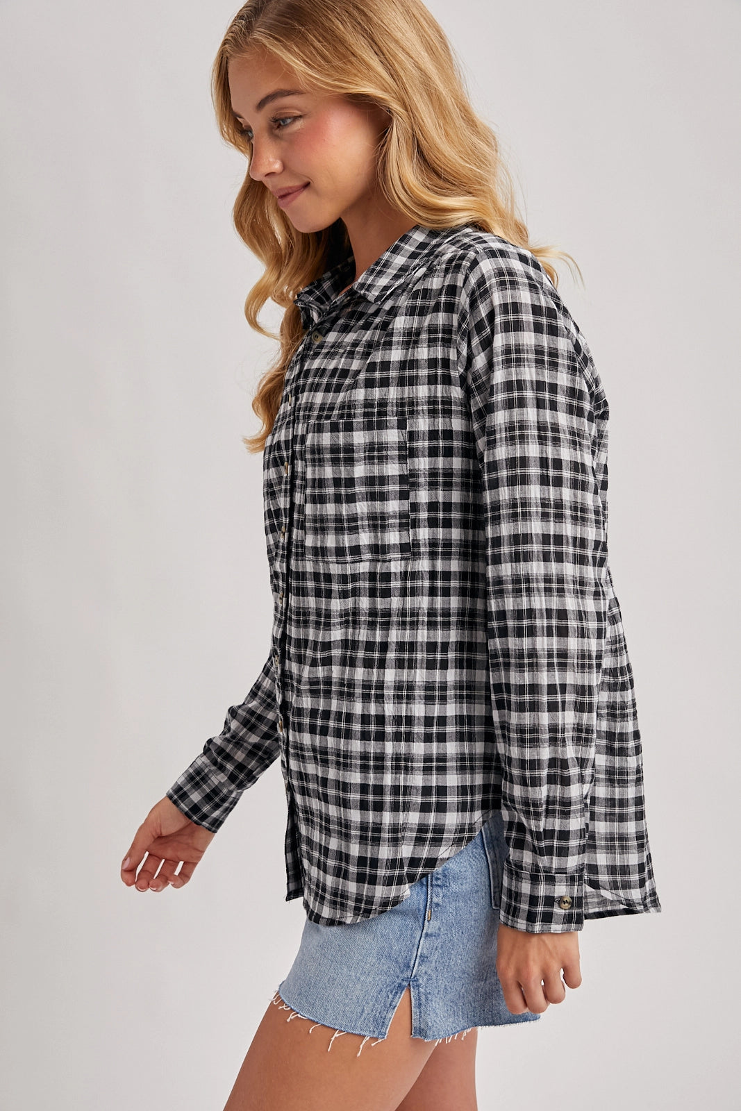 Rylee Button Down Plaid Shirt