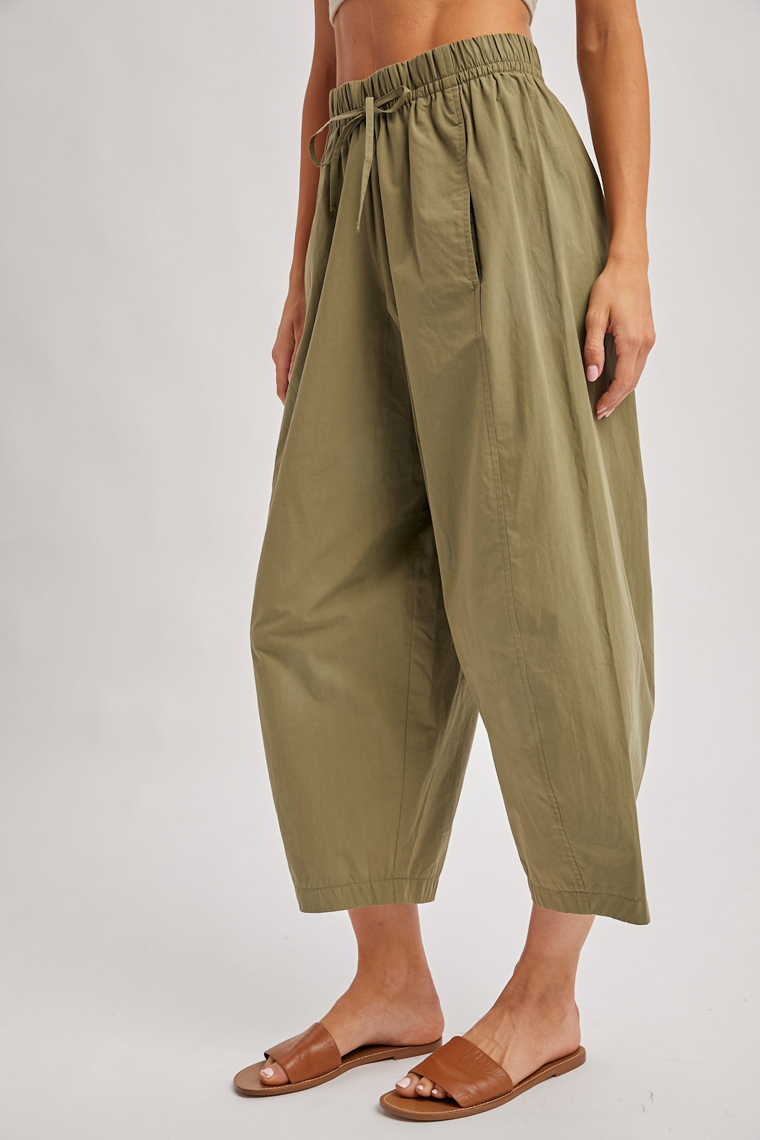 Chloe Barrel Leg Drawstring Pants
