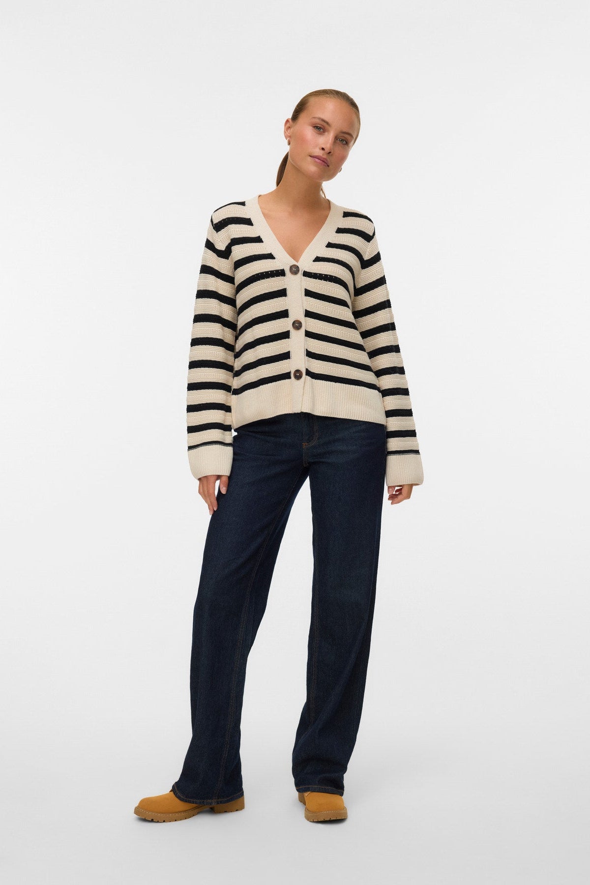 Lia Textured Striped Cardigan
