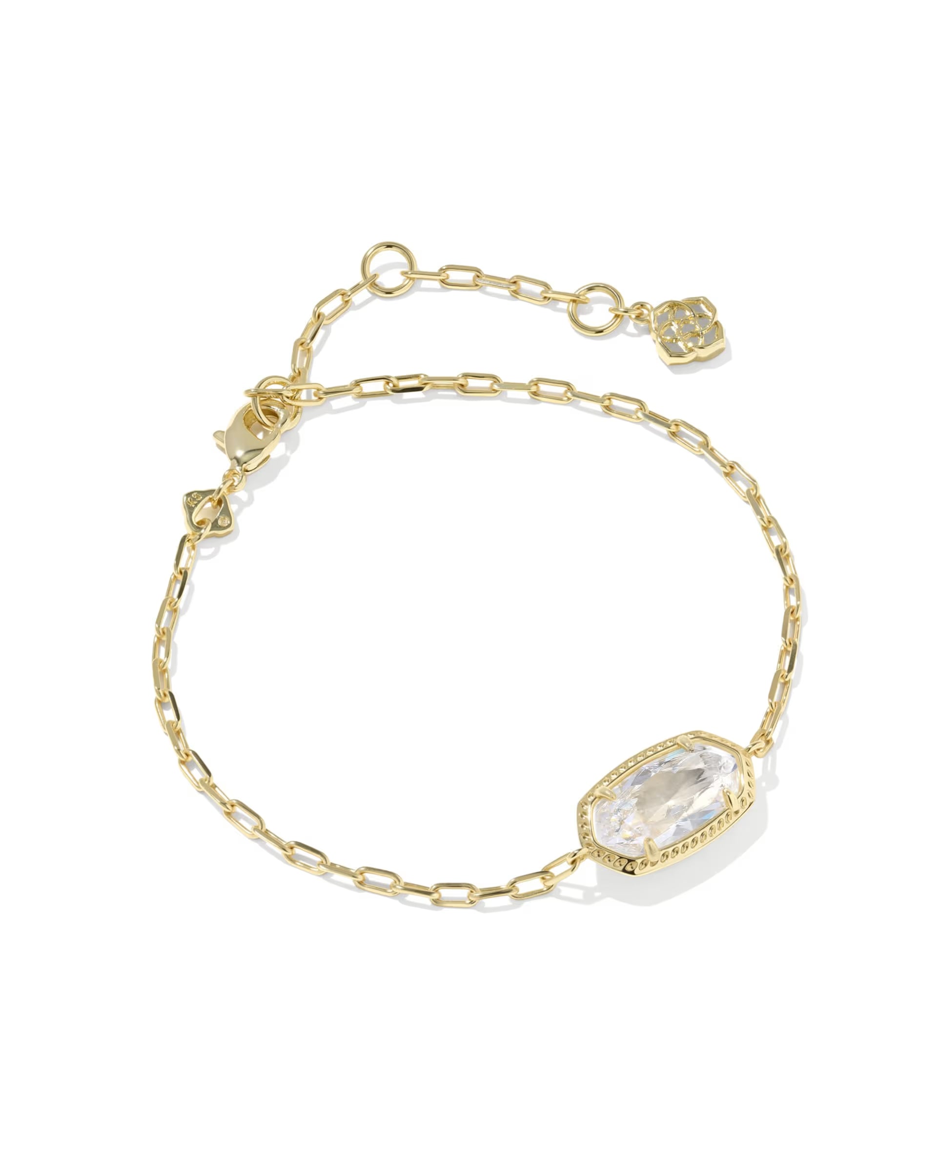 Elaina Luxe Gold Chain Bracelet - White CZ