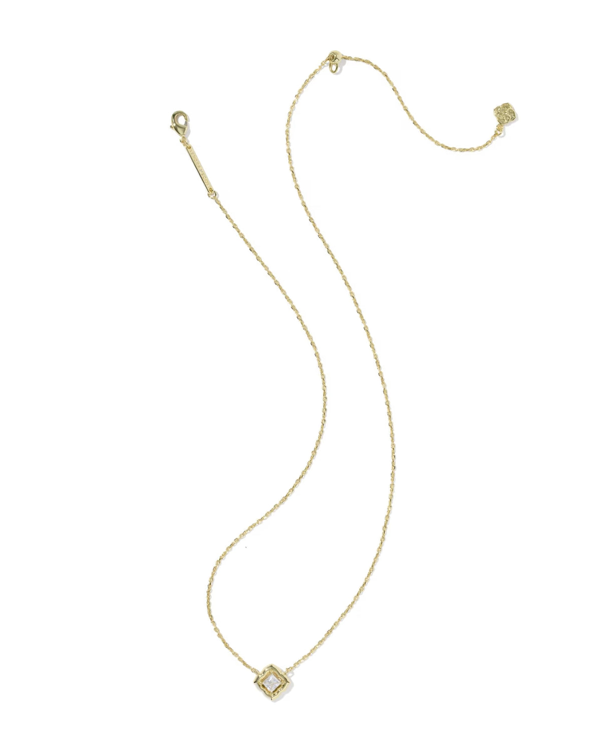 Mallory Crystal Gold Short Pendant Necklace