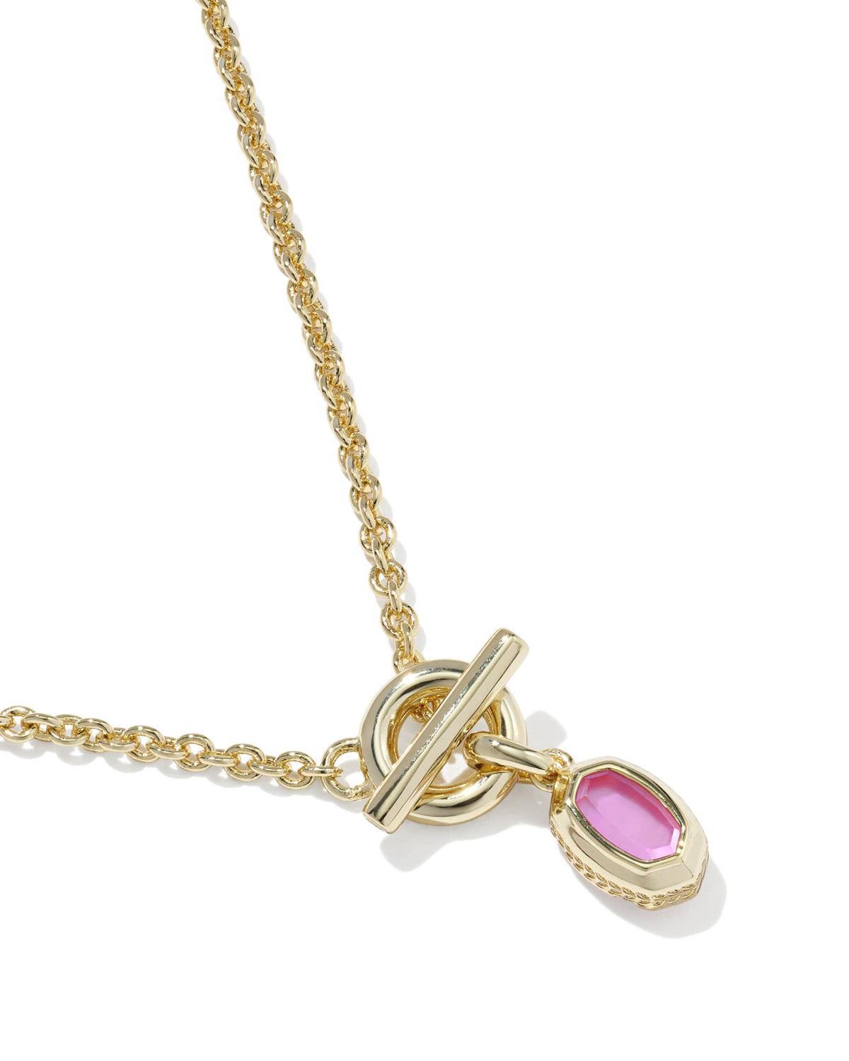 Mini Elisa Gold Toggle Short Pendant Necklace - Azalea Illusion