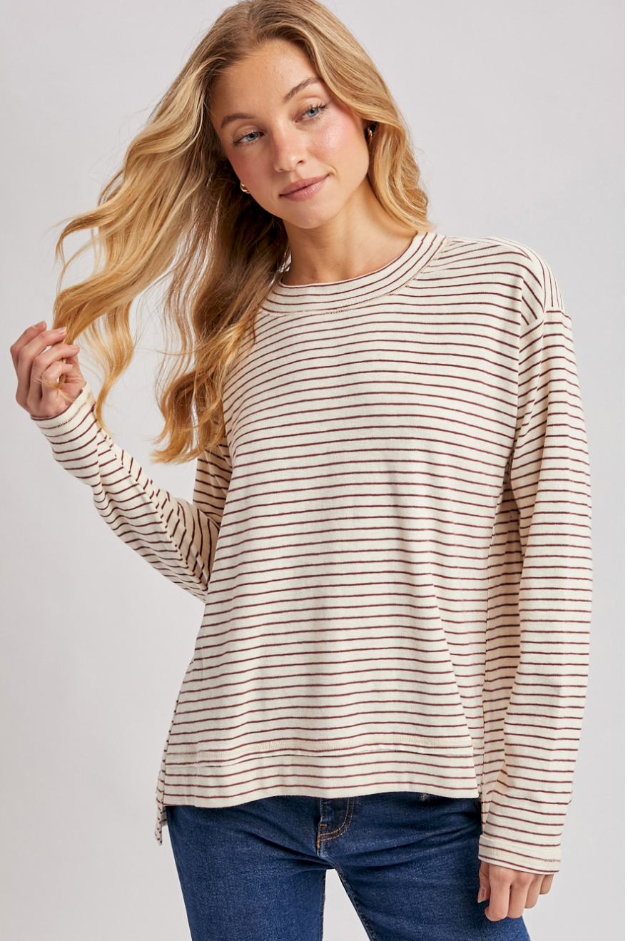 Hilary Striped Slouchy Top