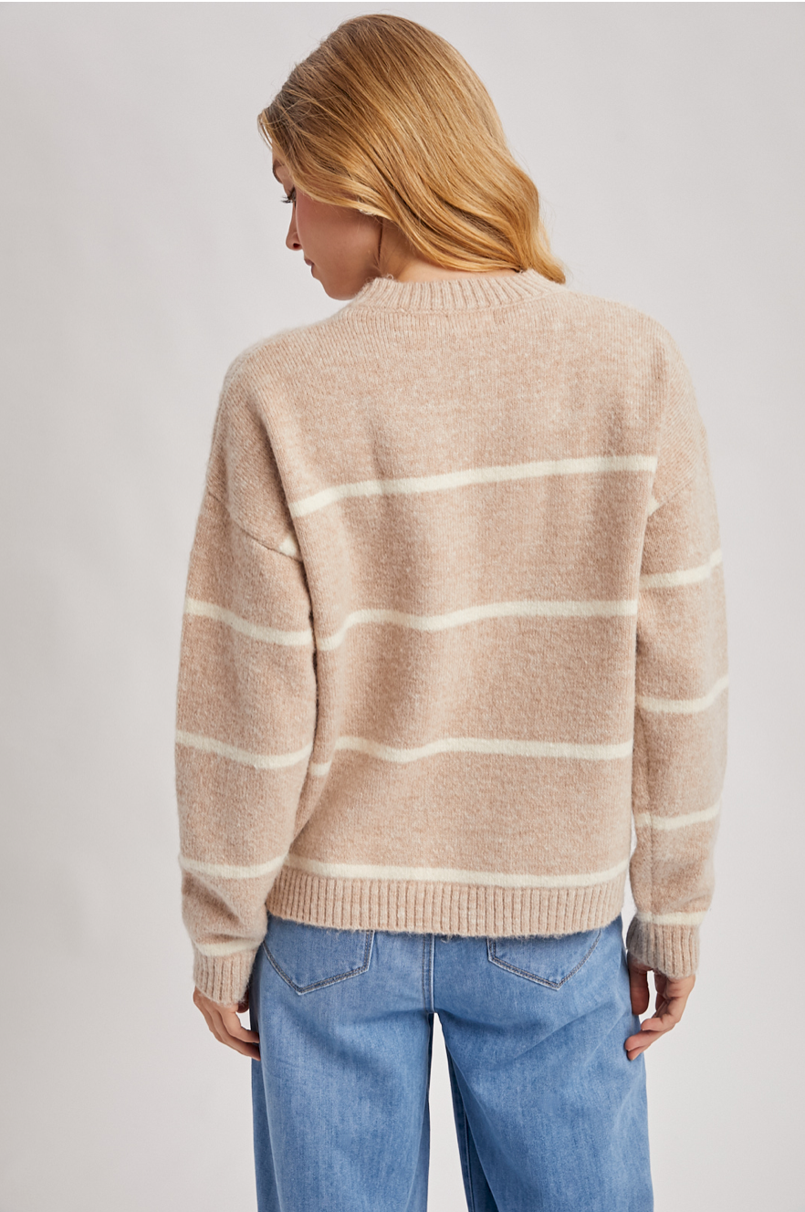Alex Striped Fuzzy Sweater