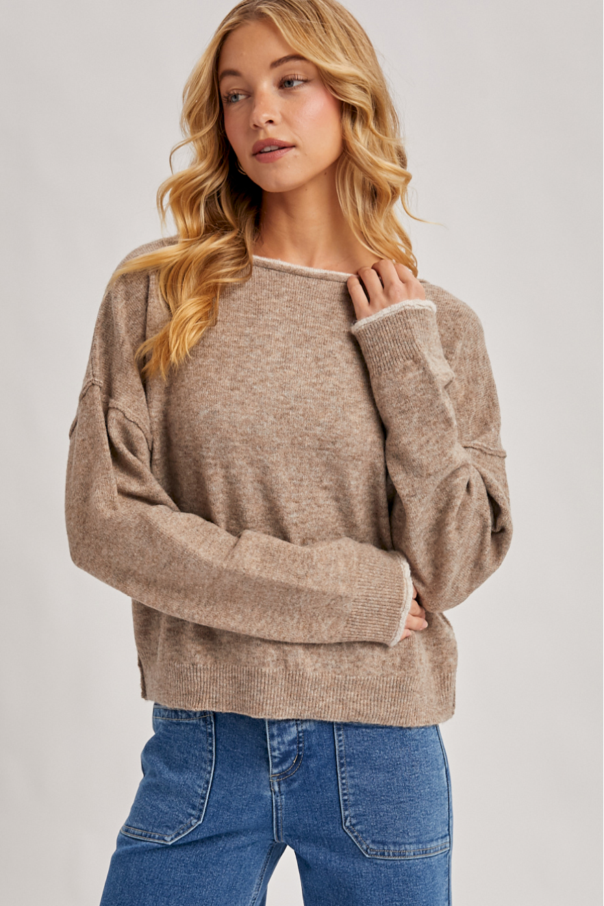 Olivia Heathered Knit Pullover