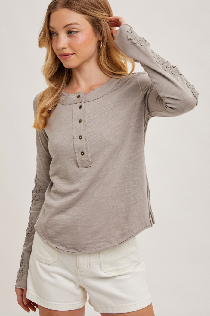 Willow Crochet Henley Top