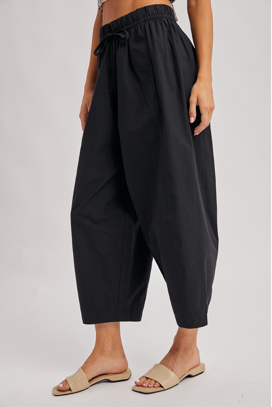 Chloe Barrel Leg Drawstring Pants