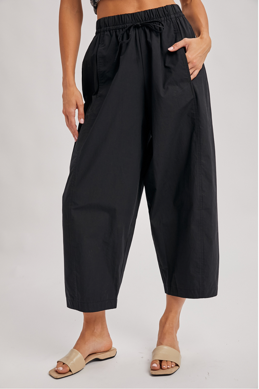 Chloe Barrel Leg Drawstring Pants