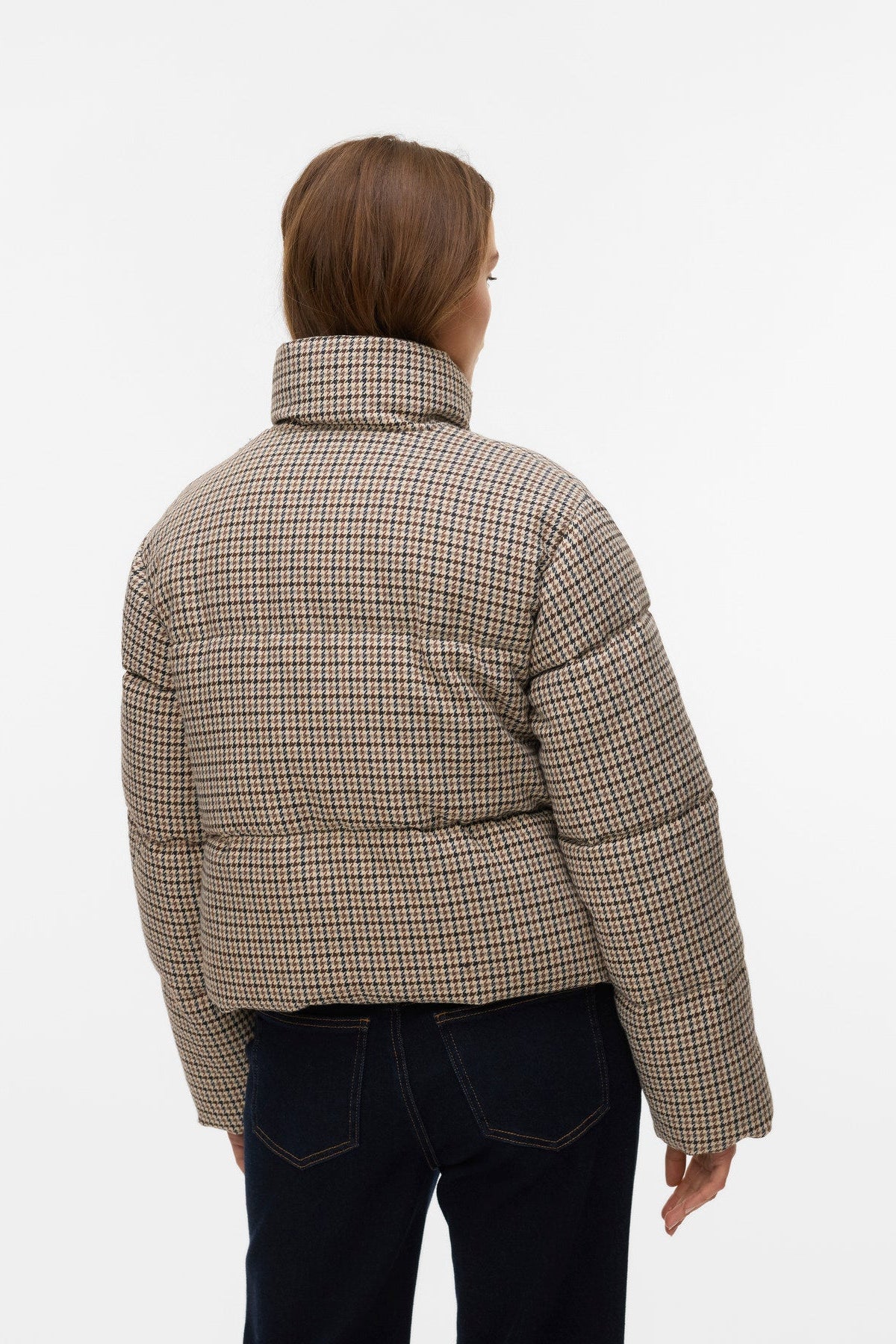 Blake Houndstooth Puffer Coat