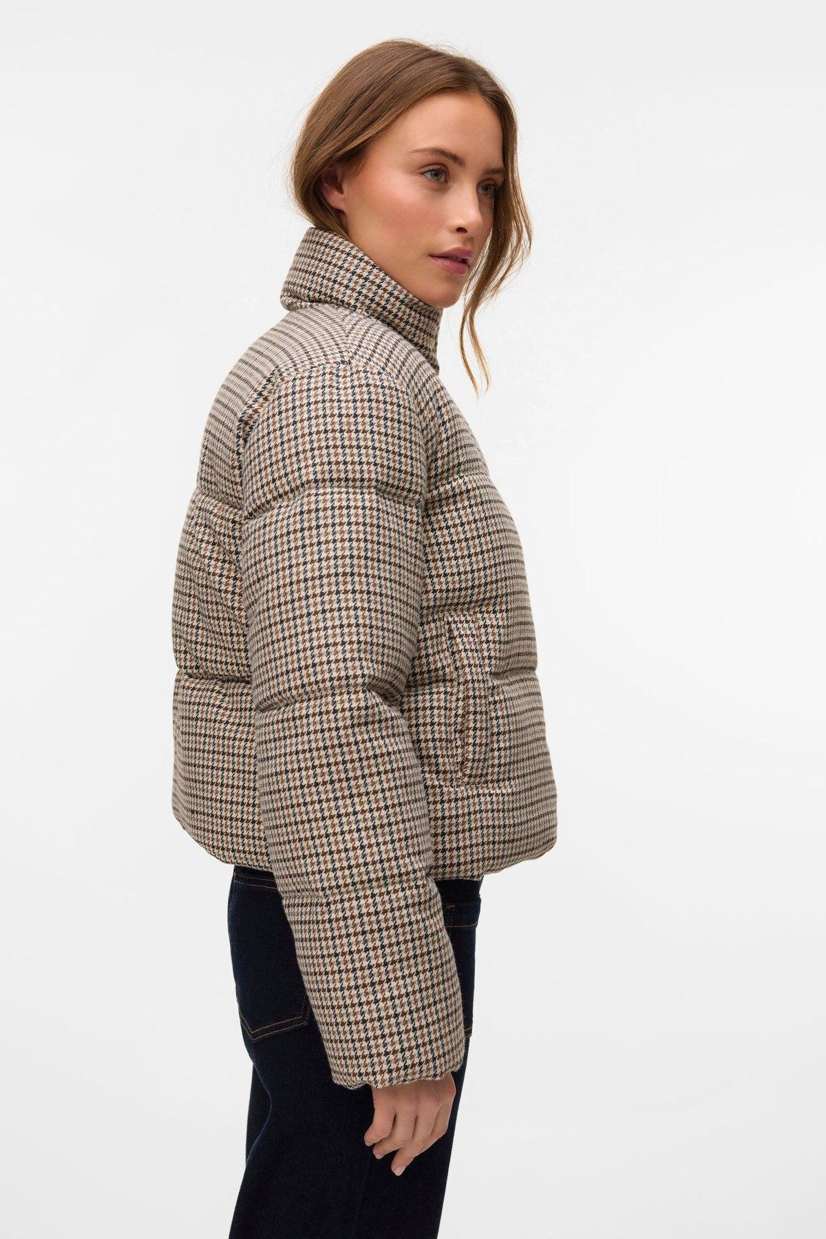 Blake Houndstooth Puffer Coat