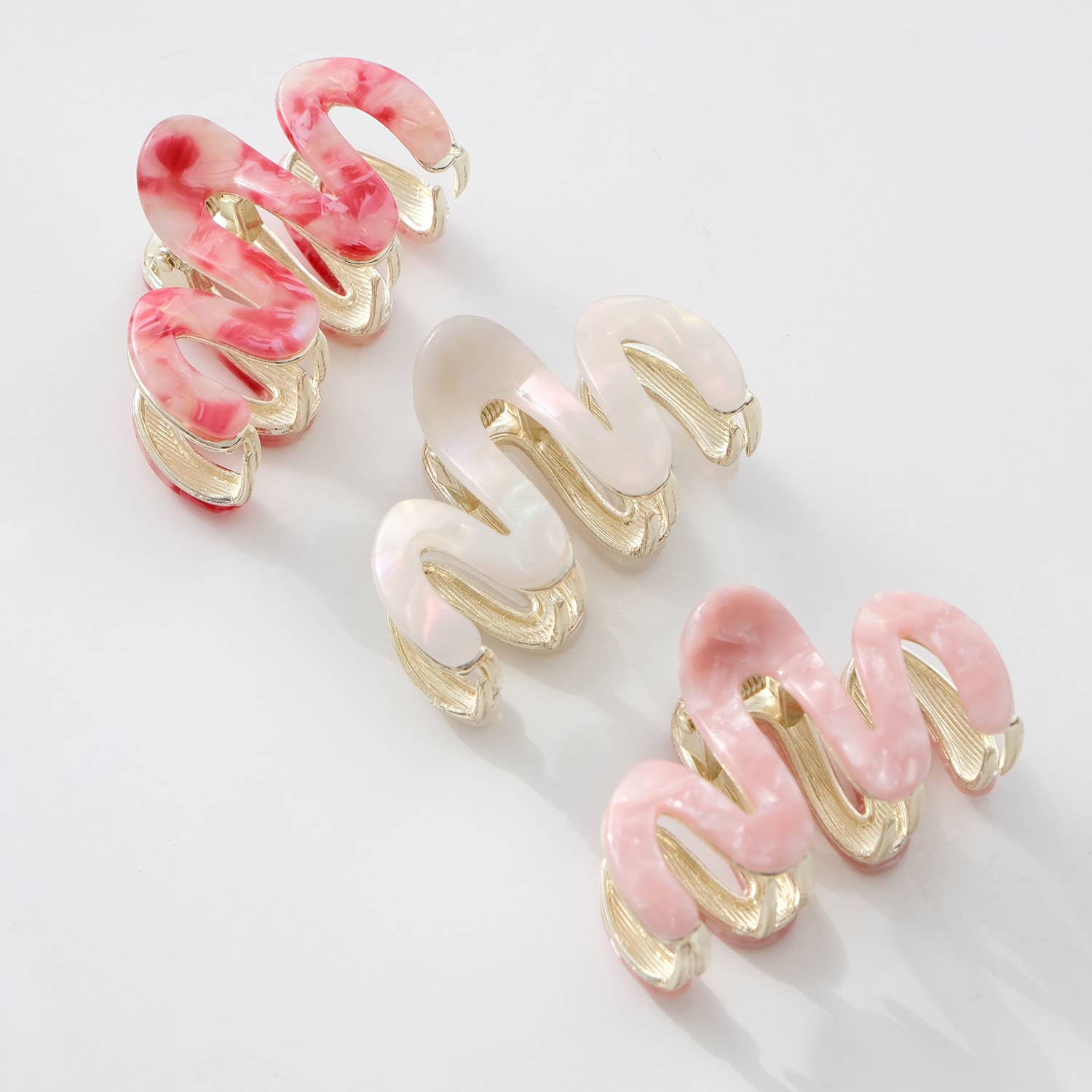 Willow Mini Rosé Metal Squiggle Mini Claw Clip