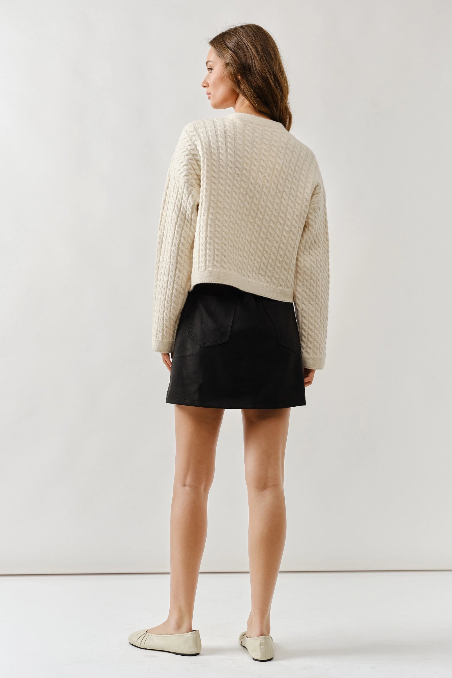 Laura Studded Suede Mini Skirt