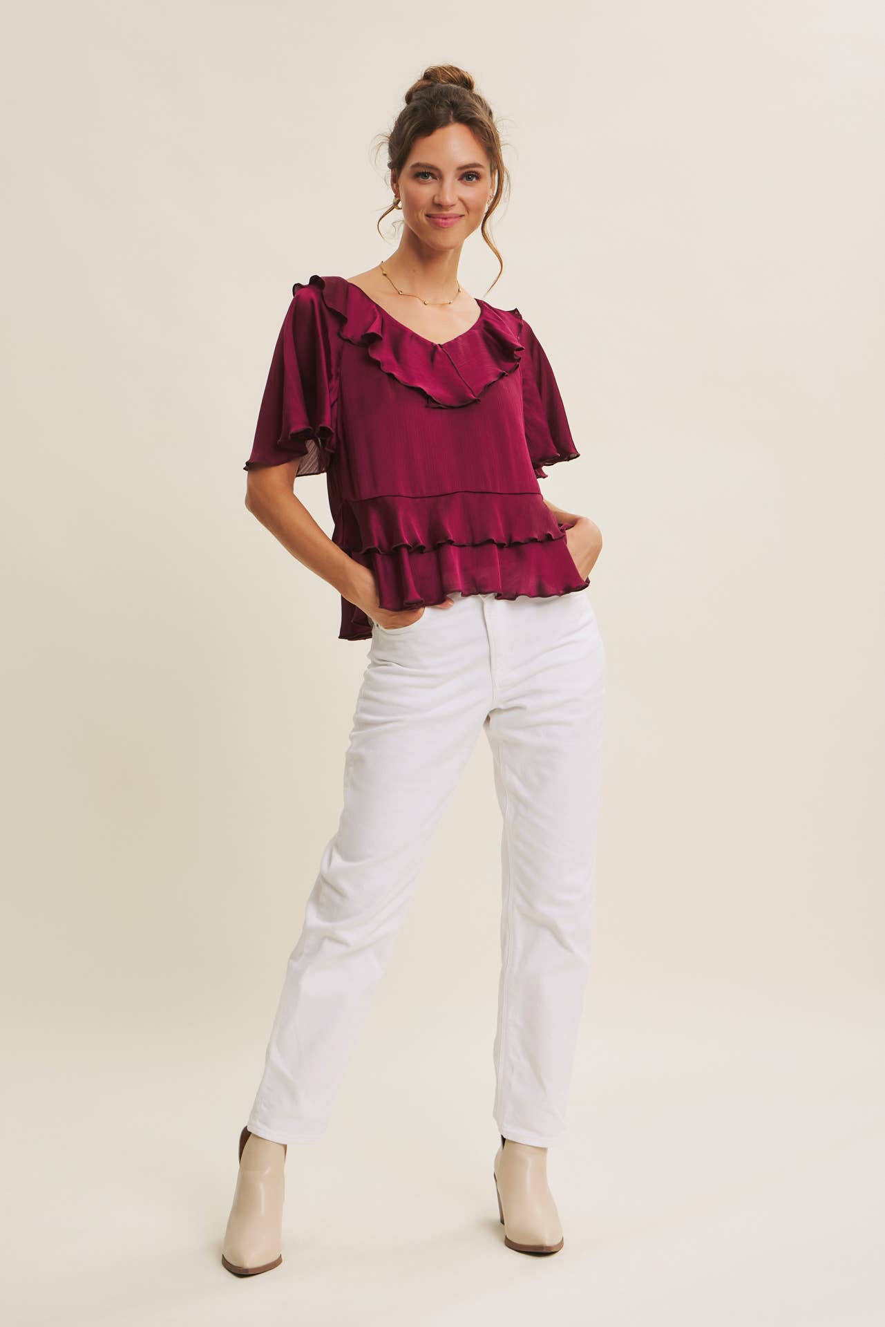 Brianne Ruffle Blouse