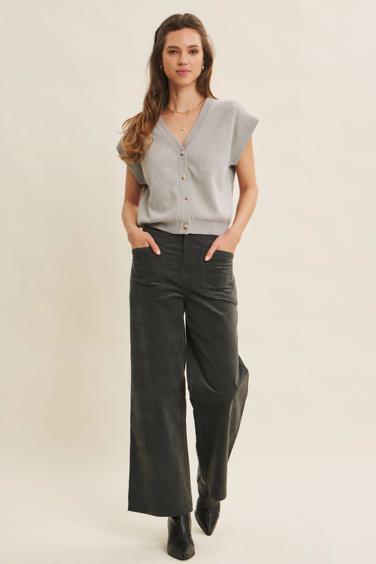 Danielle Corduroy Wide Leg Pant