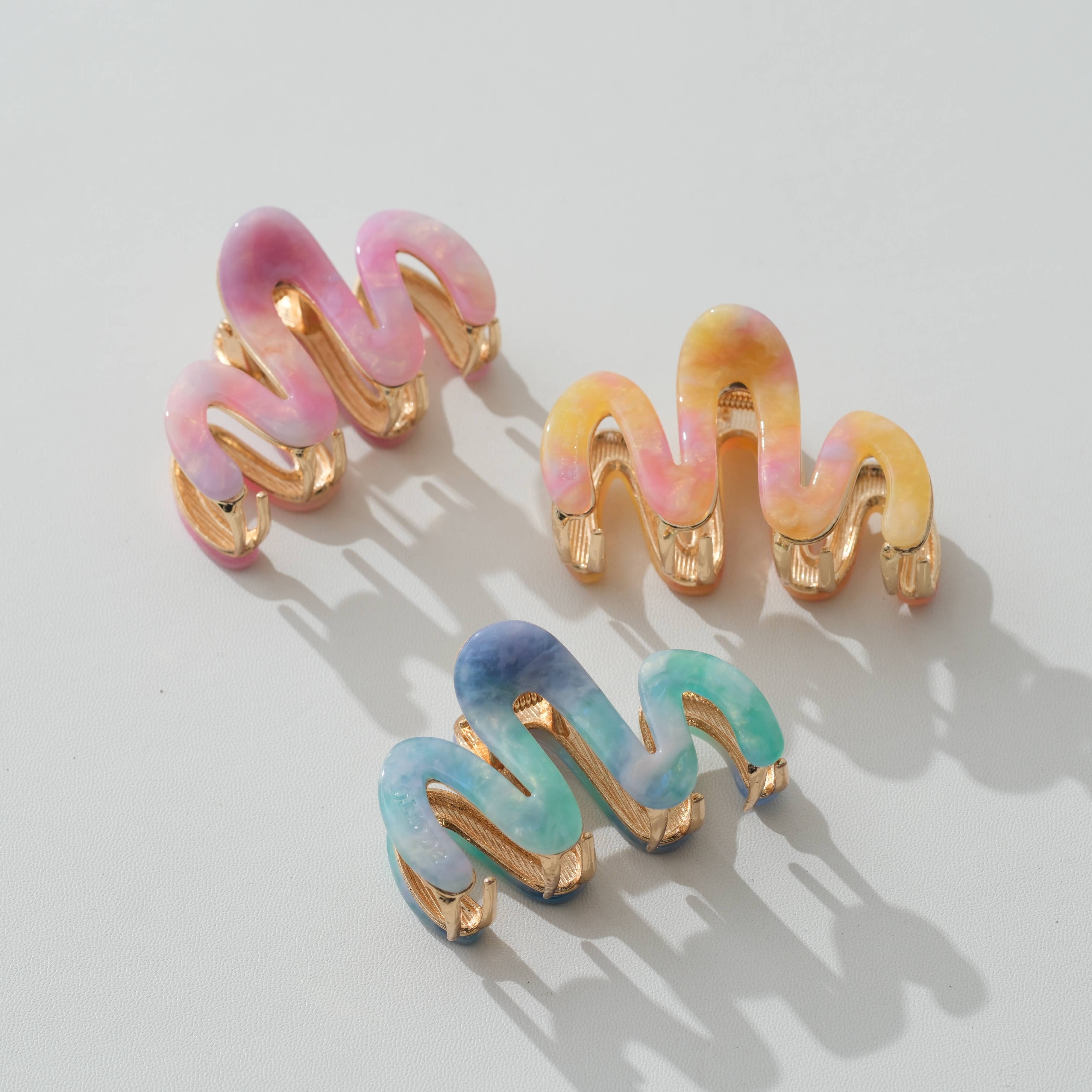 Willow Mini Island Sun Metal Squiggle Claw Clip