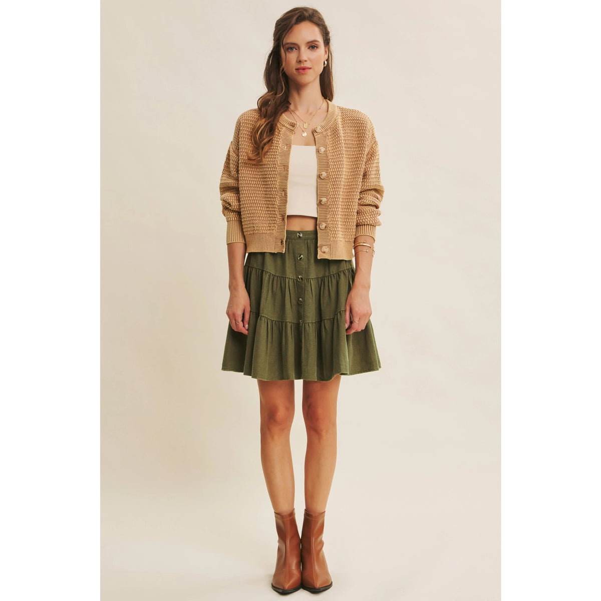 Samantha Mineral Washed Cardigan