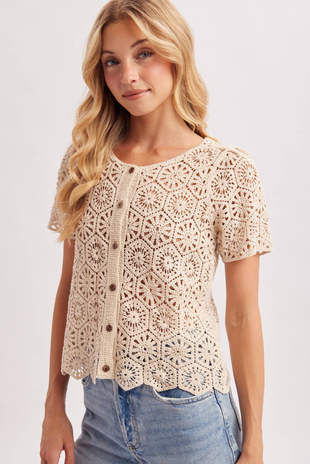Amanda Crochet Top