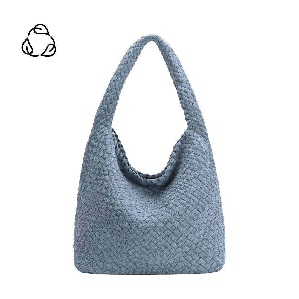 Johanna Chambray Recycled Vegan Suede Shoulder Bag