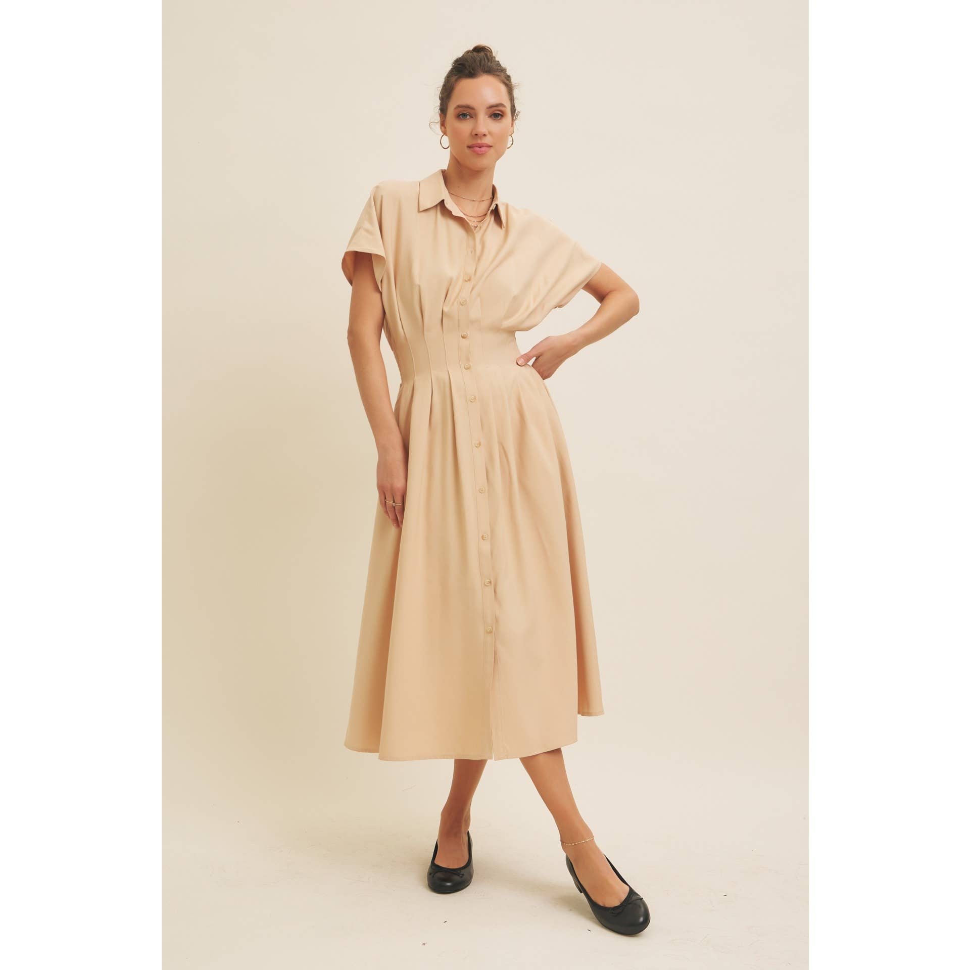 Peyton Pleated Midi Dress
