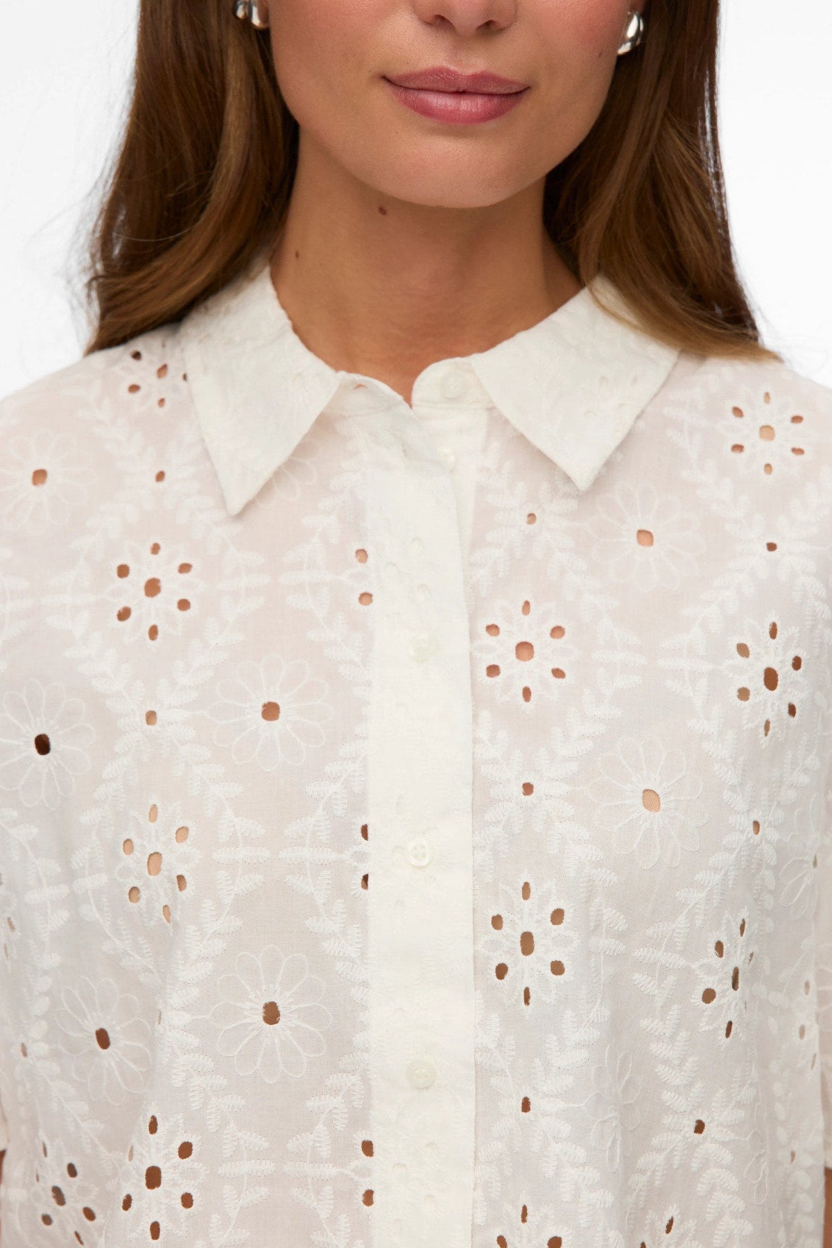 VMELIZA SHORT 2/4 SLEEVE SHIRT WVN NOOS - Snow White
