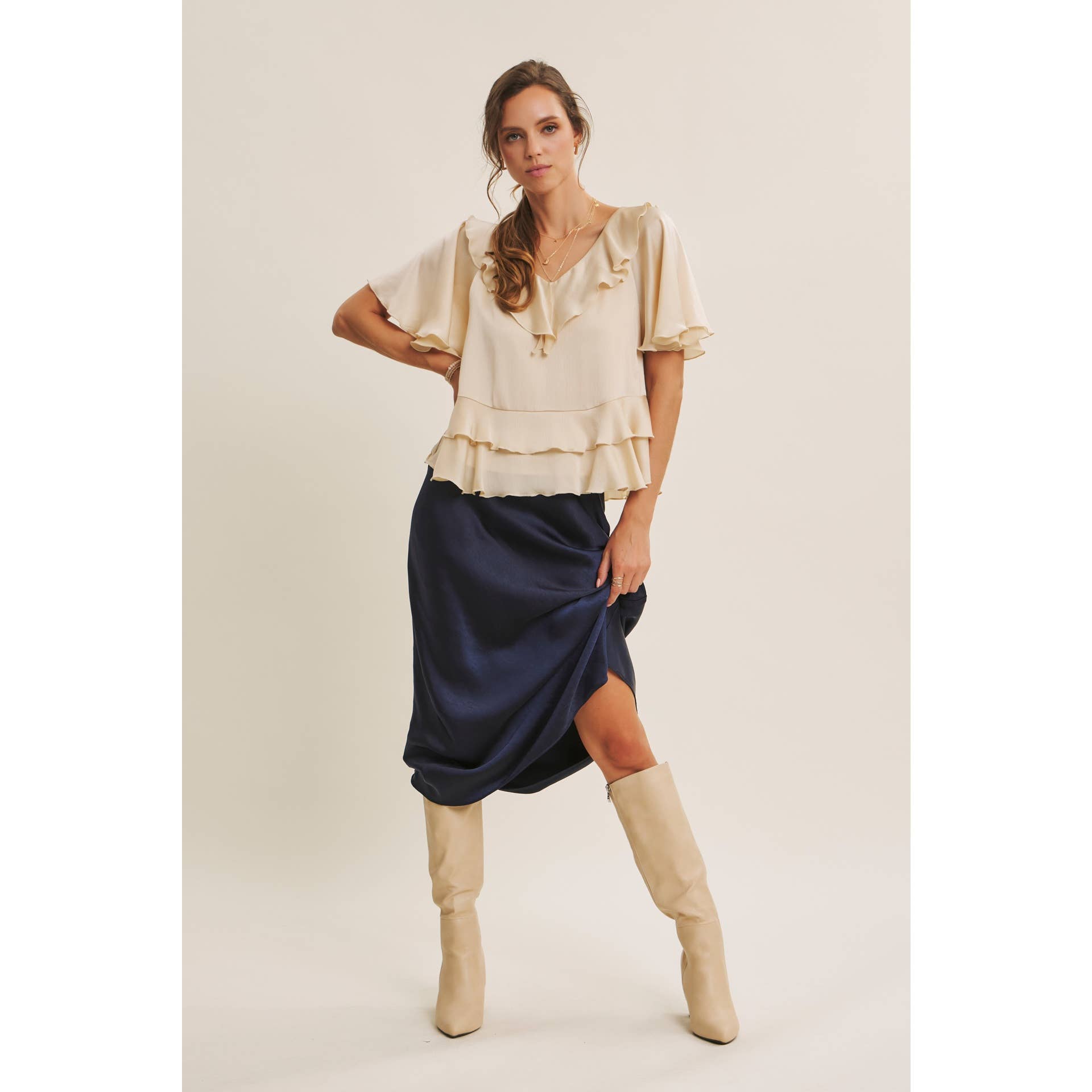 Brianne Ruffle Blouse