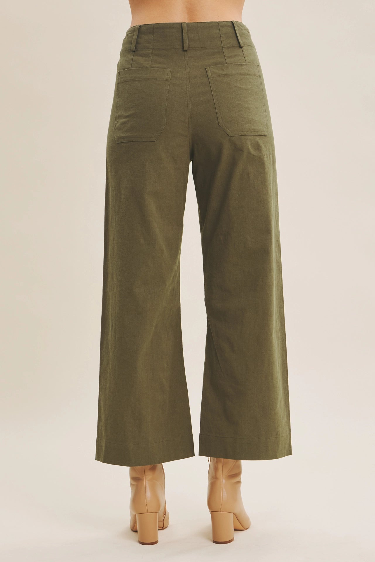 Katie Cotton Linen Crop Pant