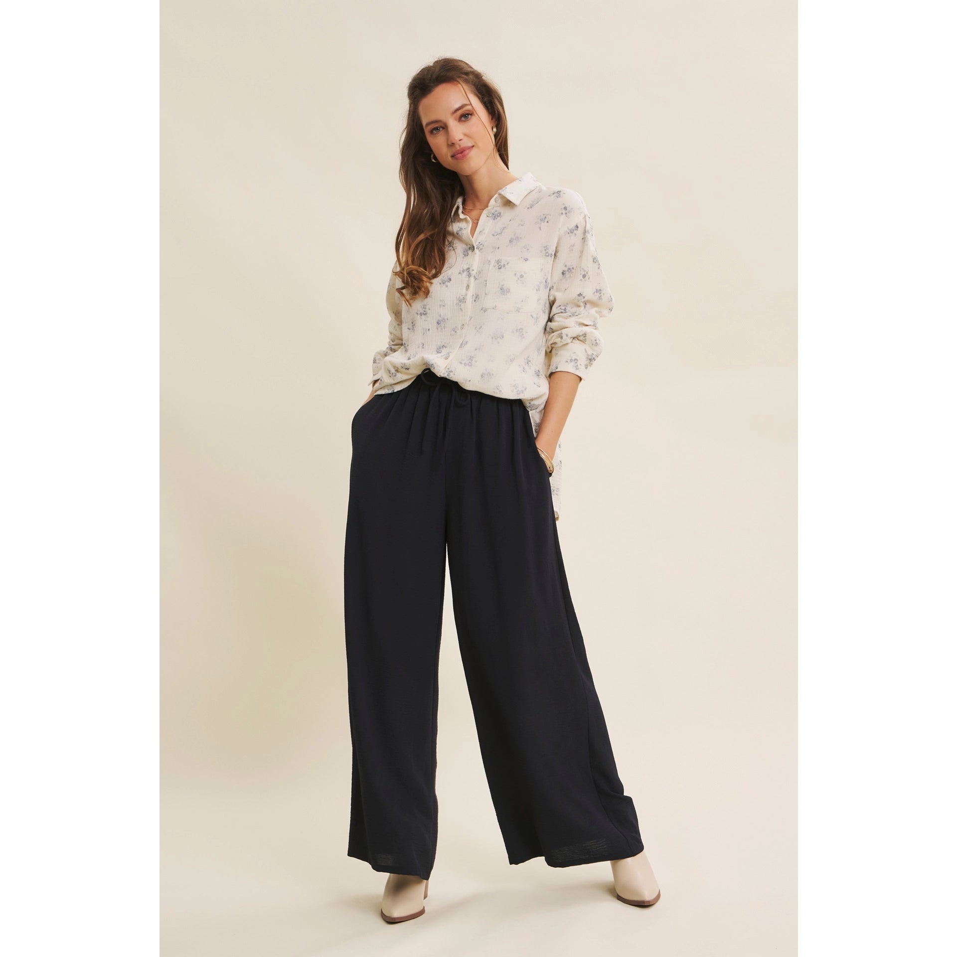 Kendra Floral Gauze Button Down Shirt