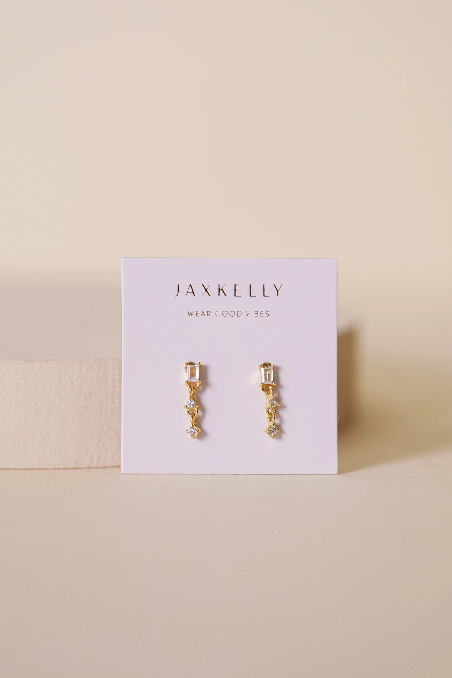 Mini Baguette Drop Earrings