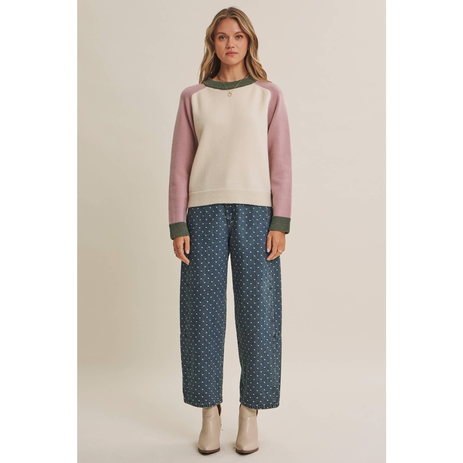 Frankie Polka Dot Barrel Jeans
