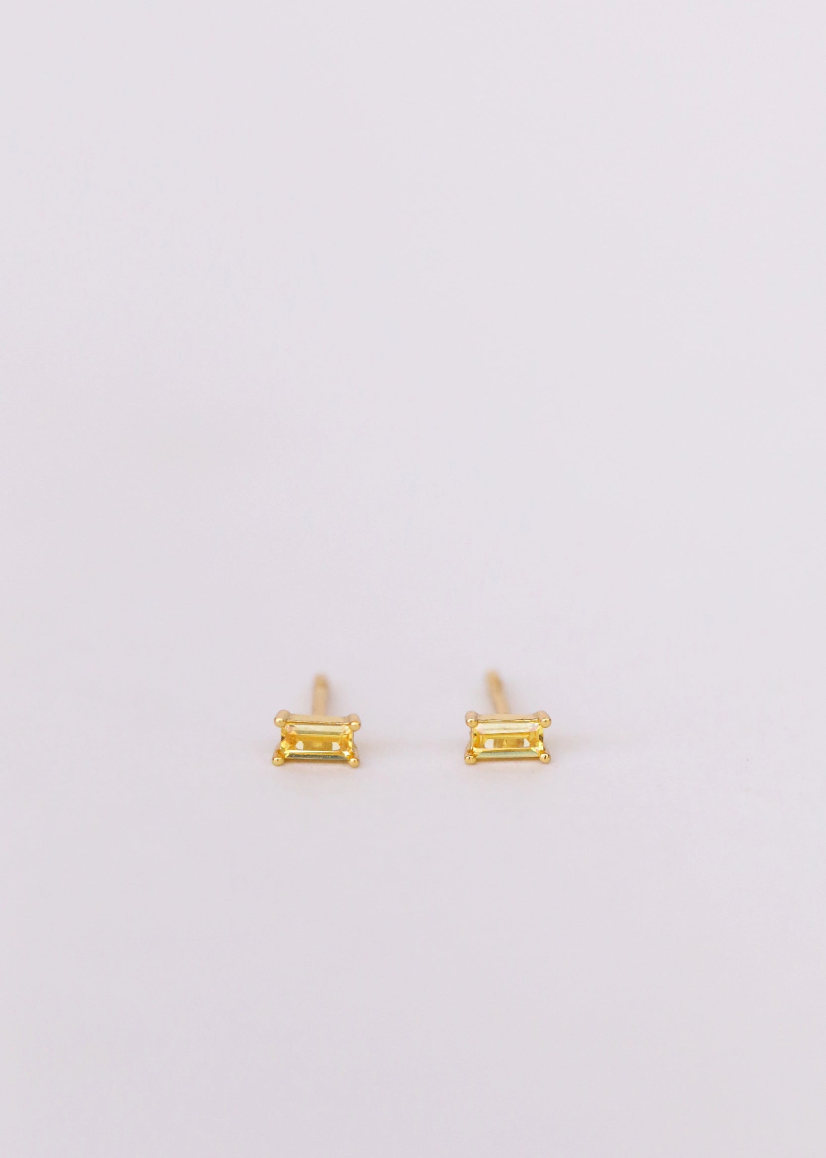 Baguette Gold Earrings