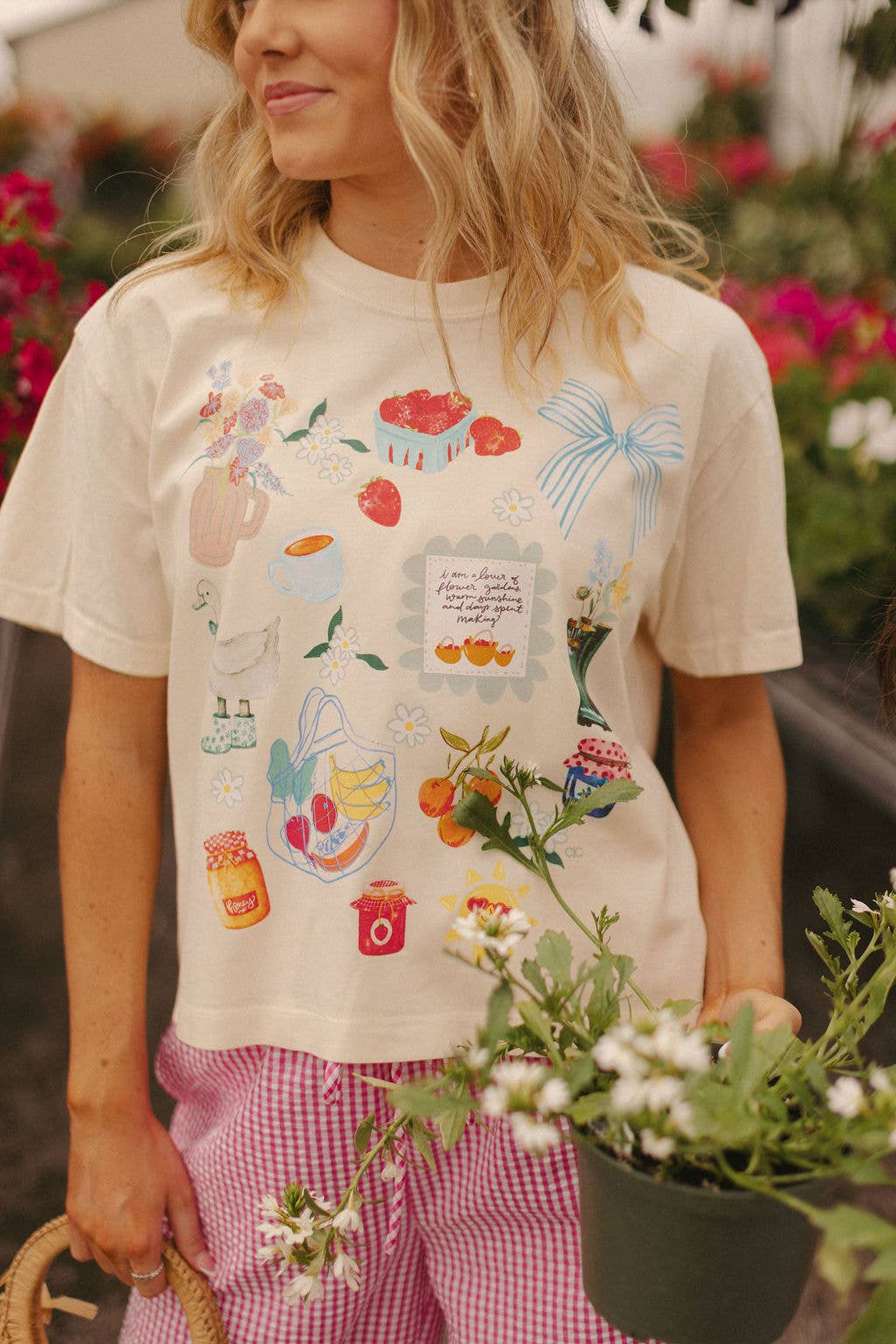 Summer Mid Crop Graphic Tee
