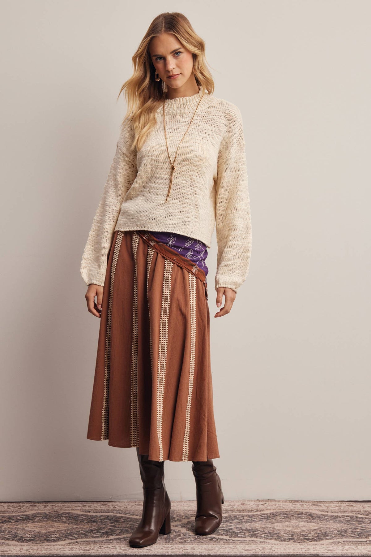 Brittany Mockneck Marled Sweater