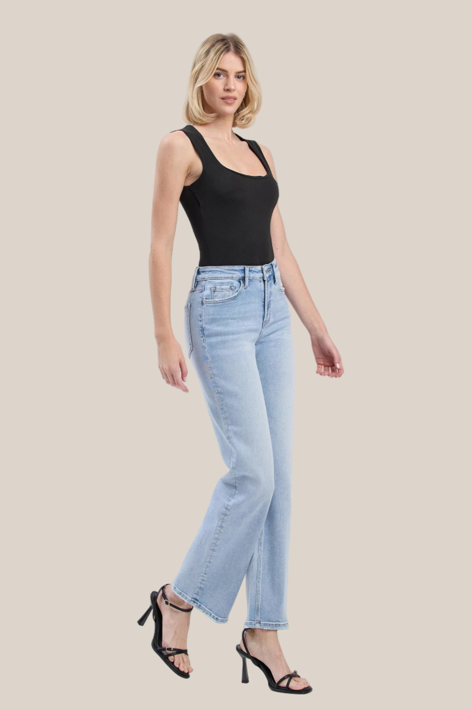 Julia High Rise Slim Wide Leg Jeans