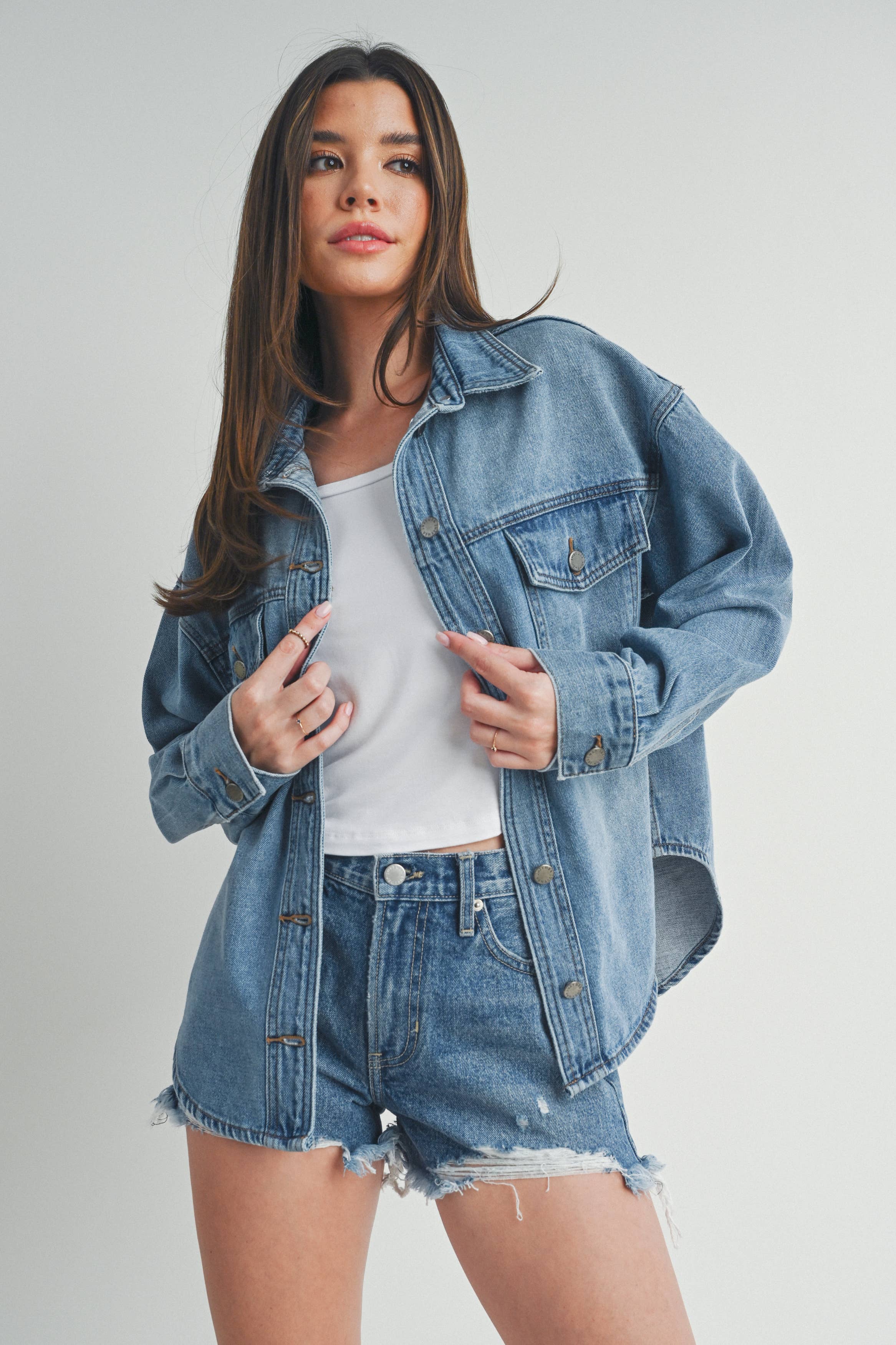 Mia Denim Shacket